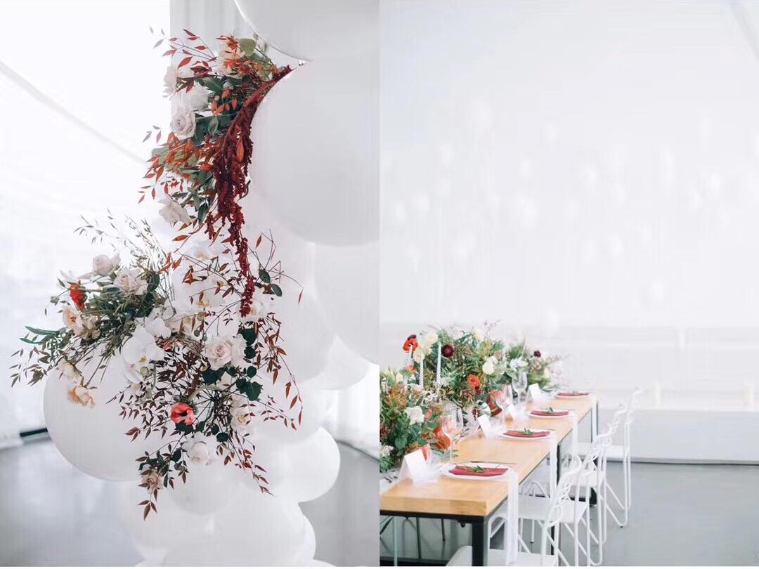 30-50人网红民宿hilive白色气球婚礼