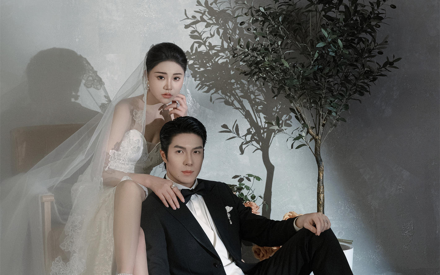 高级氛围感光影婚纱照