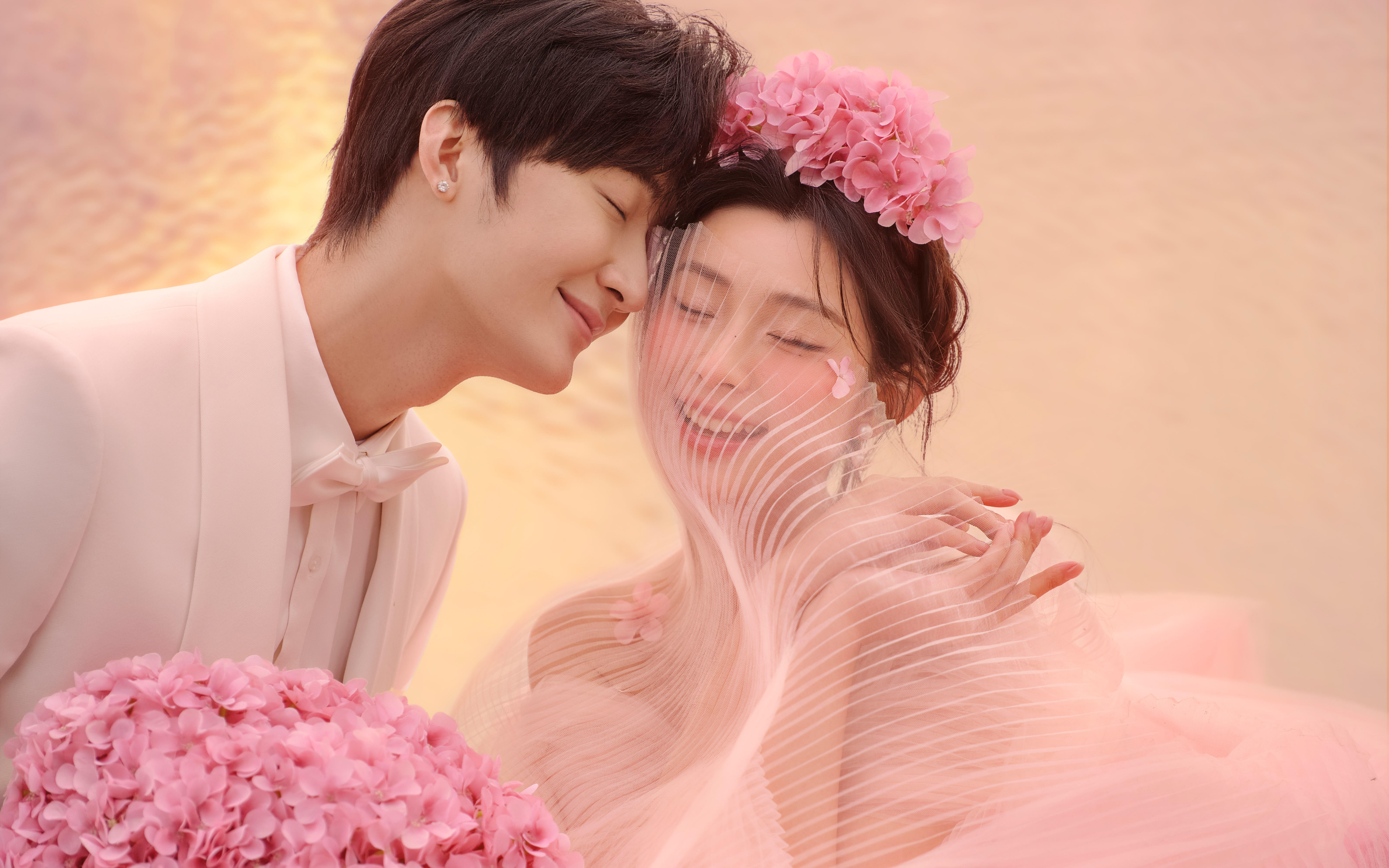 美到犯规的粉纱婚纱照🌸梦幻感拉满