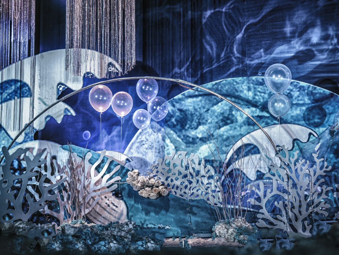 唯美蓝色海洋婚礼   好日子婚礼策划