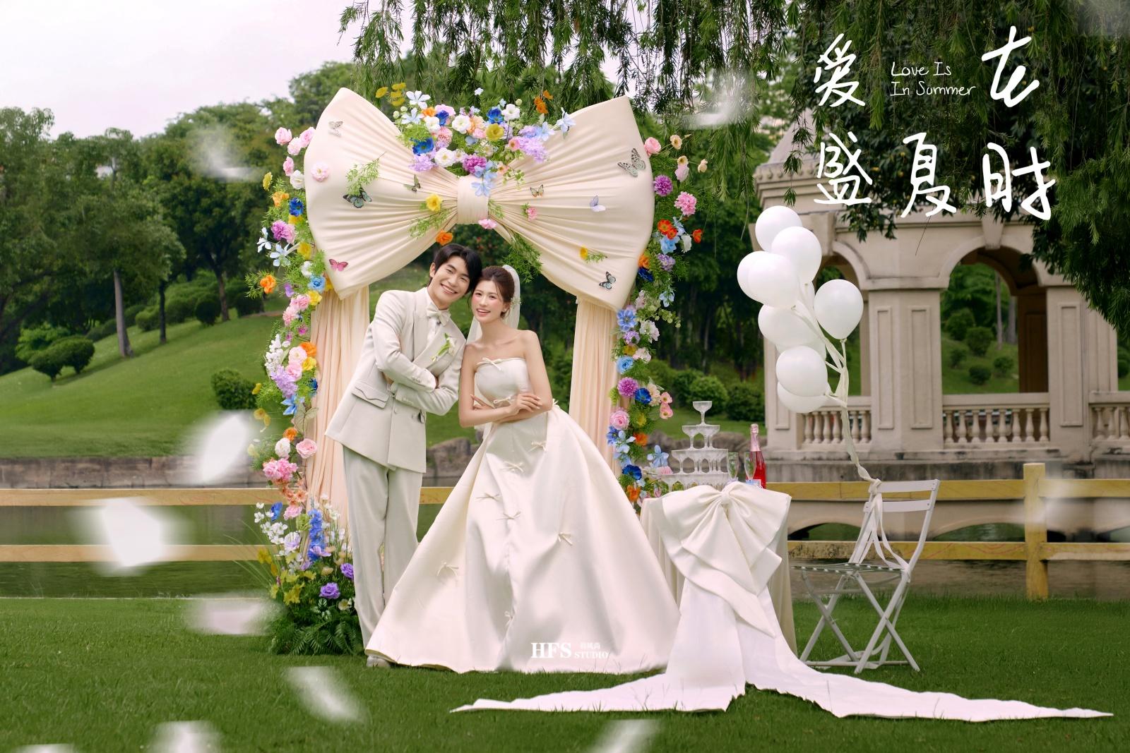拍了巨巨巨巨大蝴蝶结🎀少女感婚纱照好韩