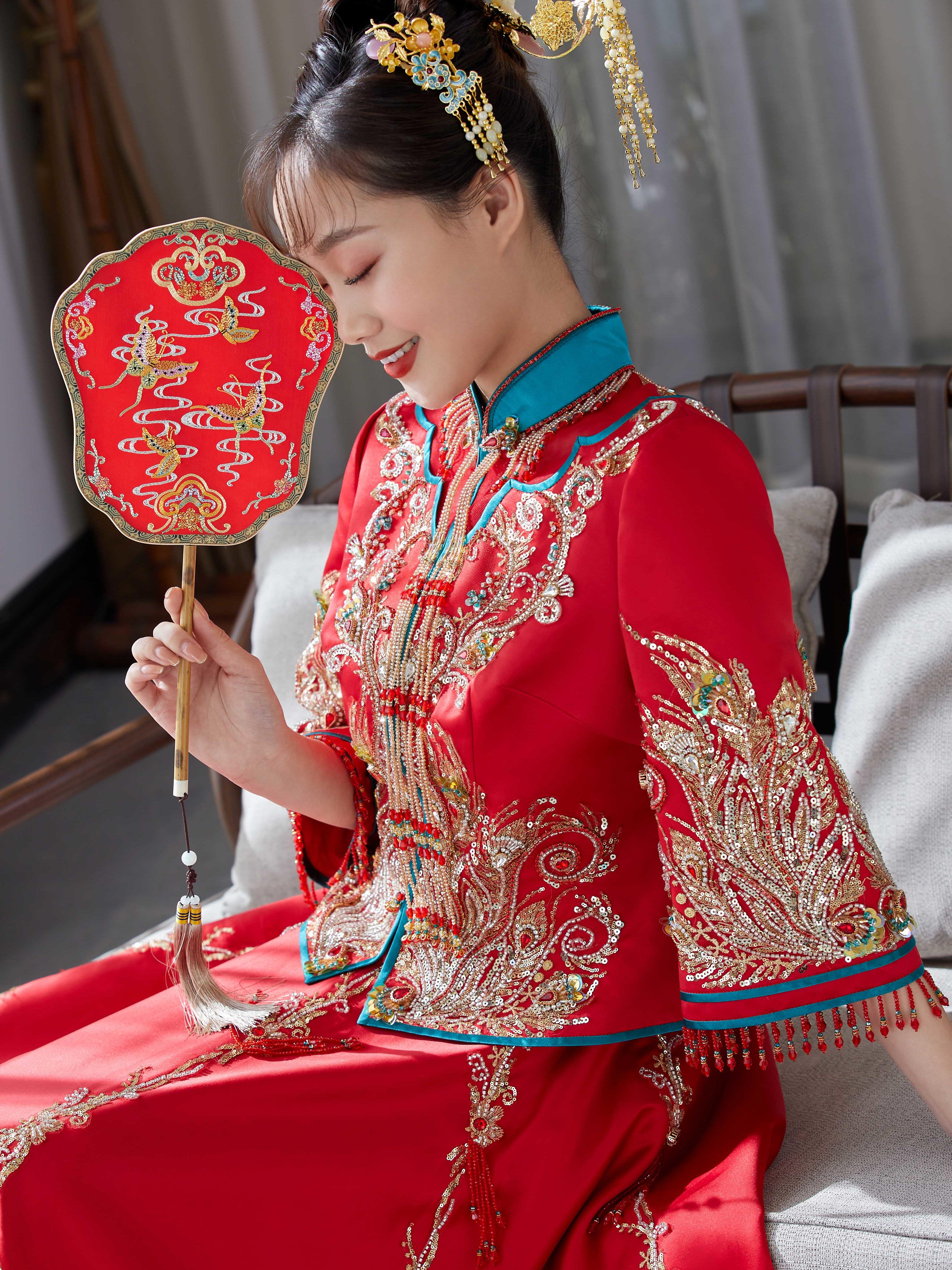 v领水光缎主纱/皇后领主纱12件套