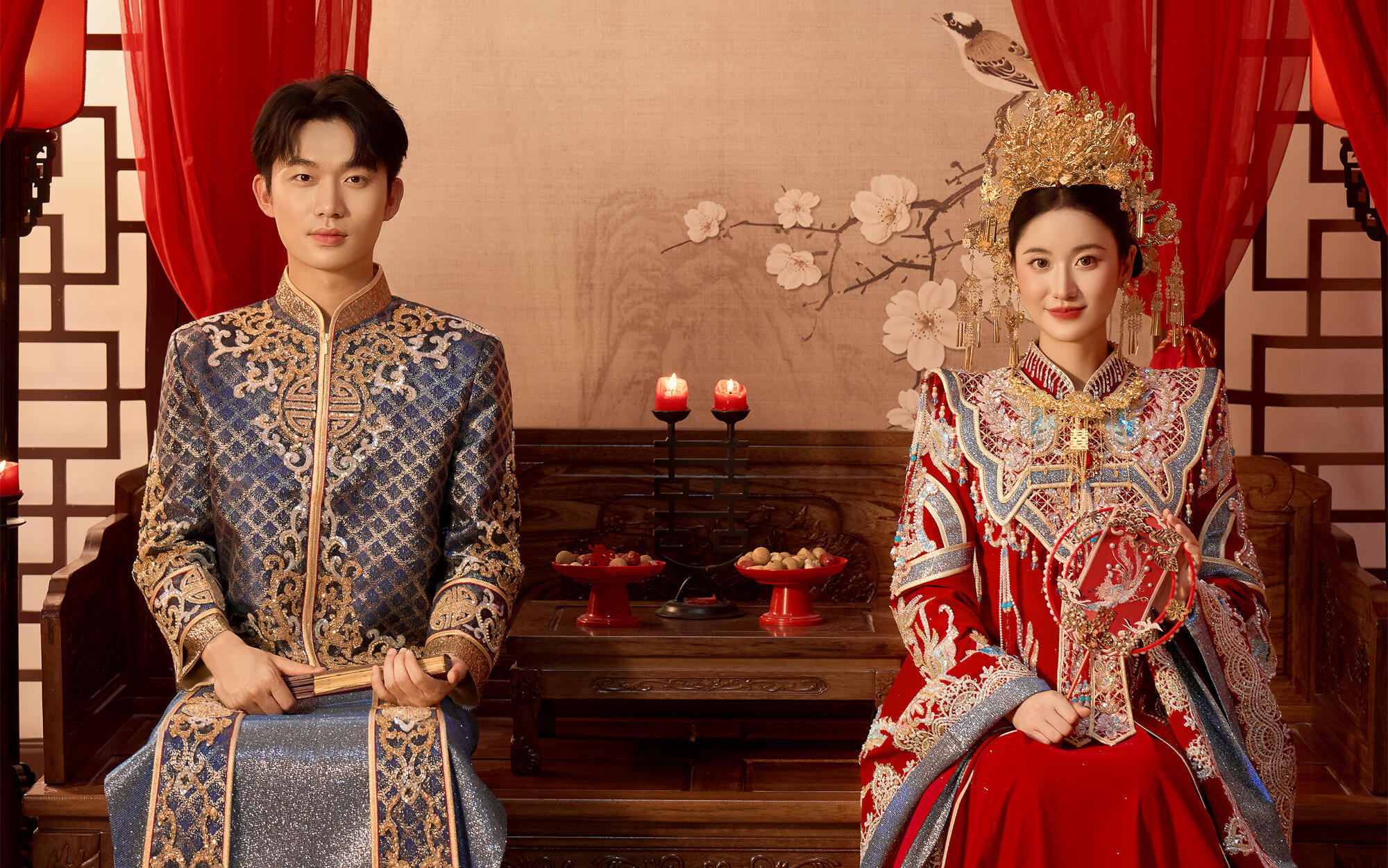 中式浪漫：红妆与喜服的爱情篇章🏮