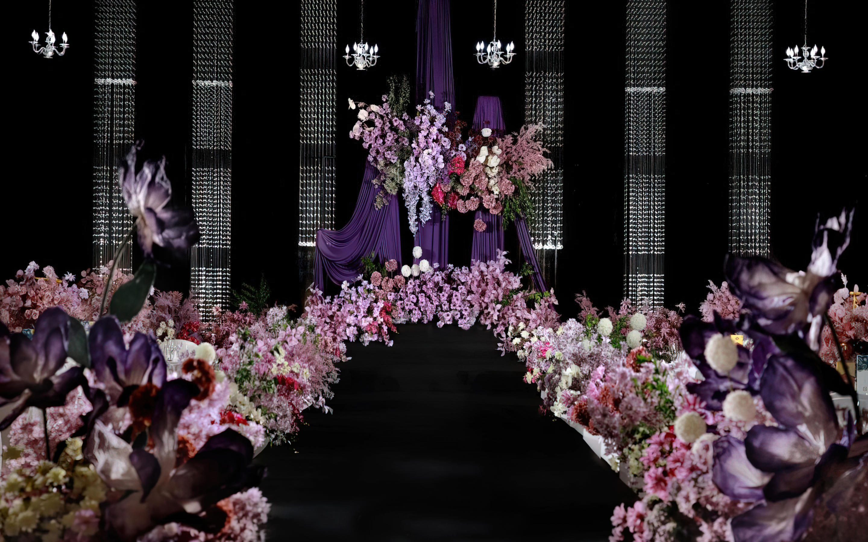 艾熙婚礼 | 韩式紫色水晶婚礼