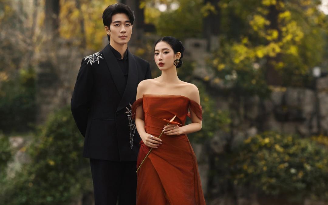 沉迷于新中式園林的高階審美??一抹紅絕了