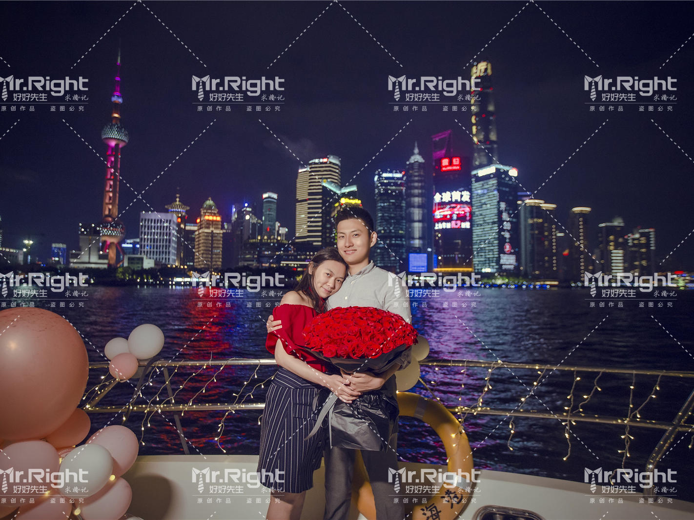 上海特色浪漫游艇求婚策划生日求婚