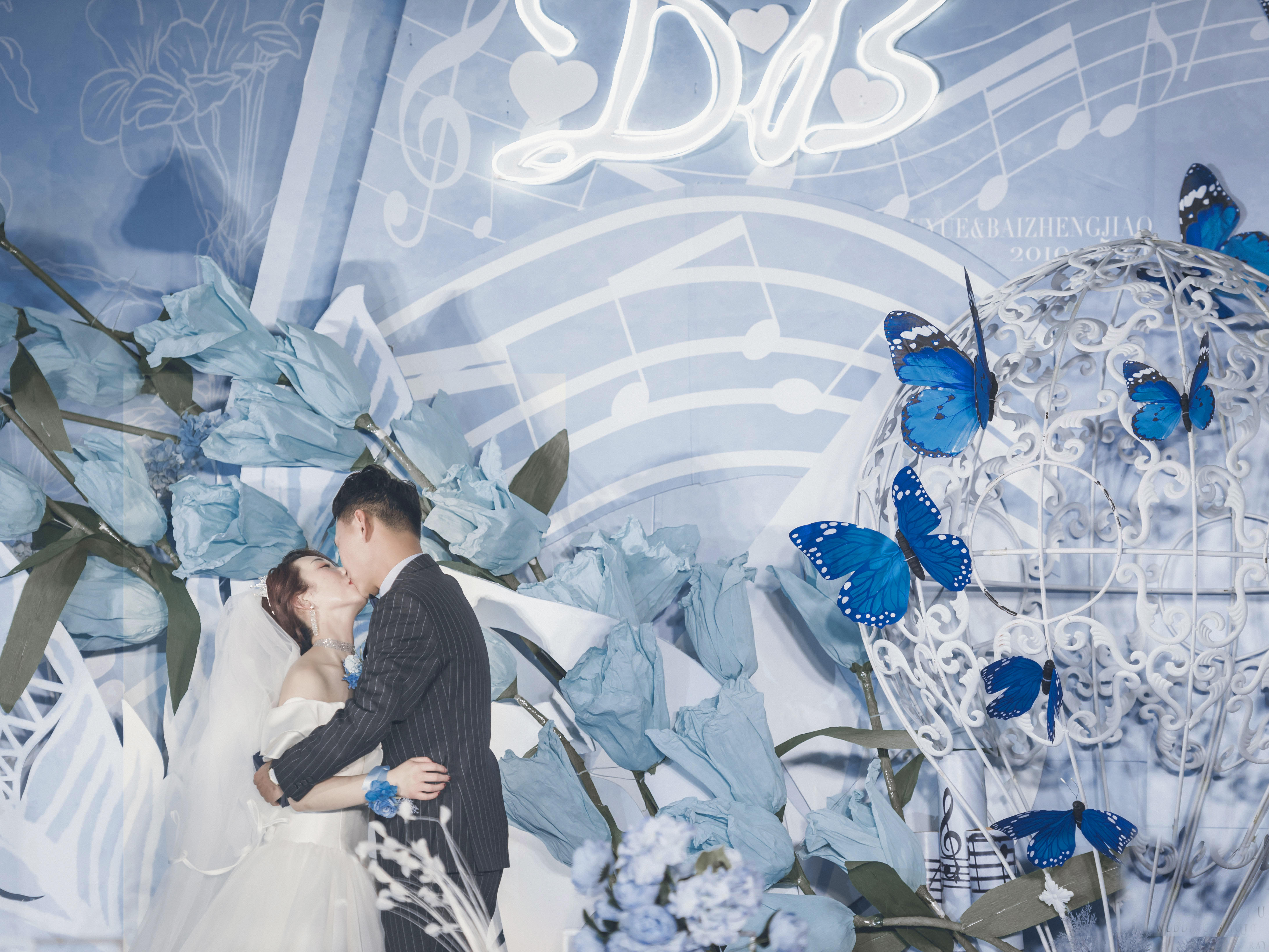 【Design木朵】爆款 ins雾霾蓝 大气韩式