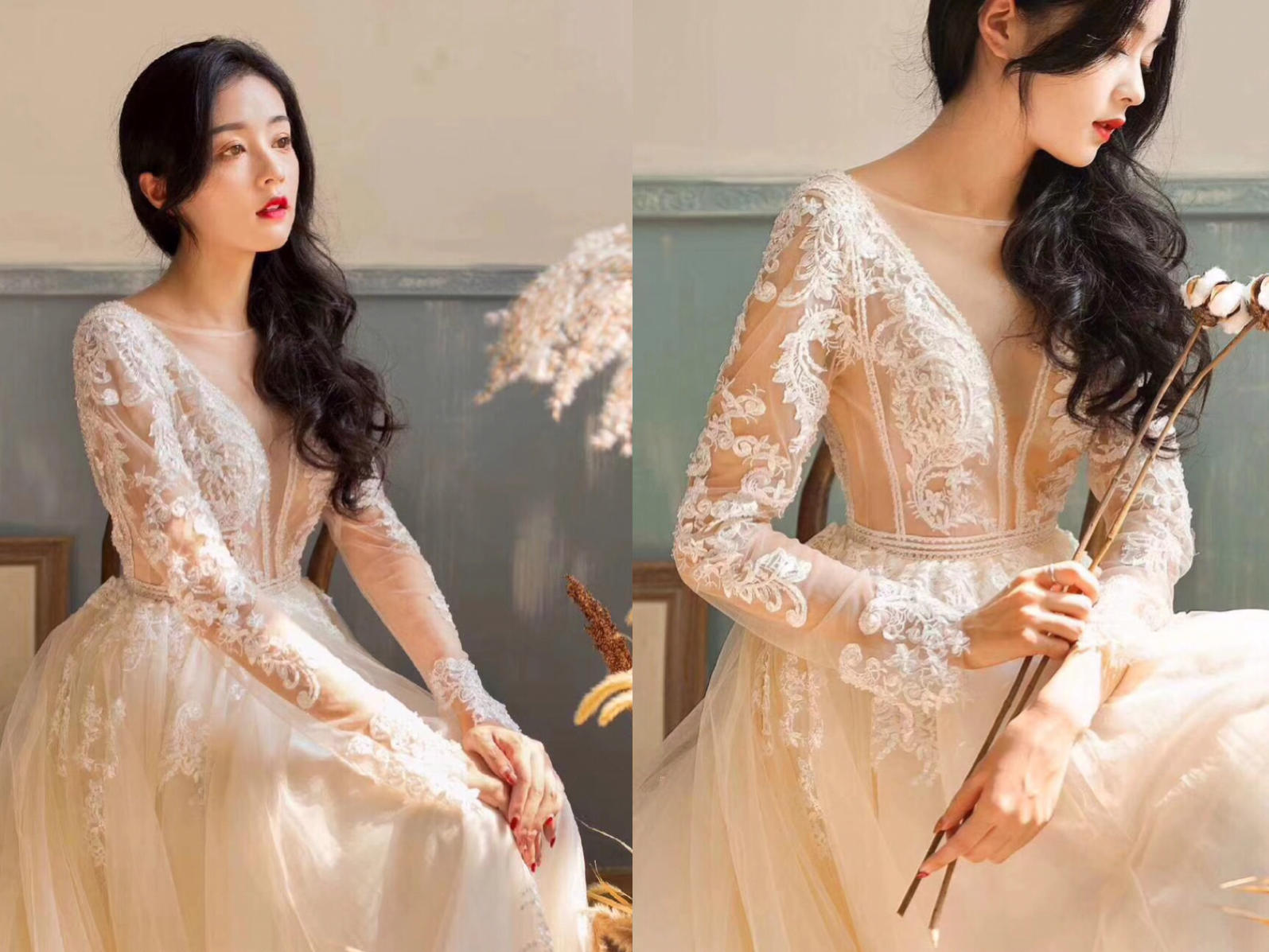 【超值套餐】精致主纱大拖尾