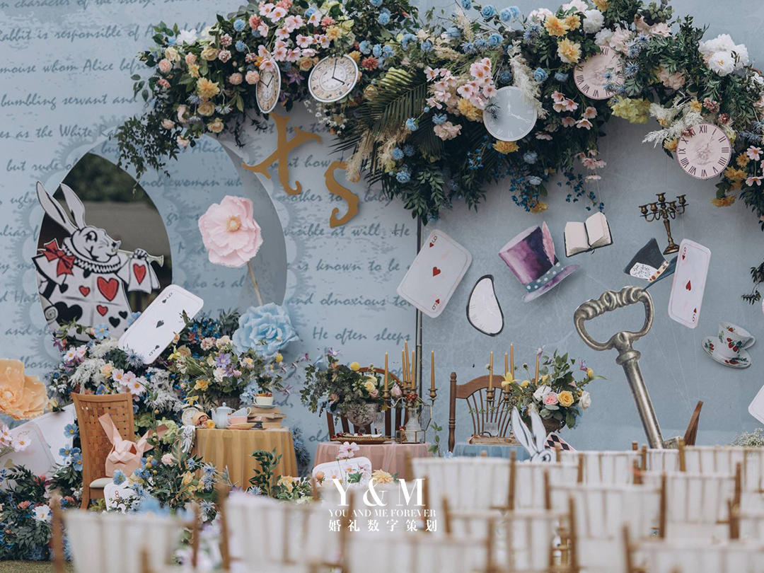 YAM婚礼 | 小预算 蓝色户外梦幻主题婚礼