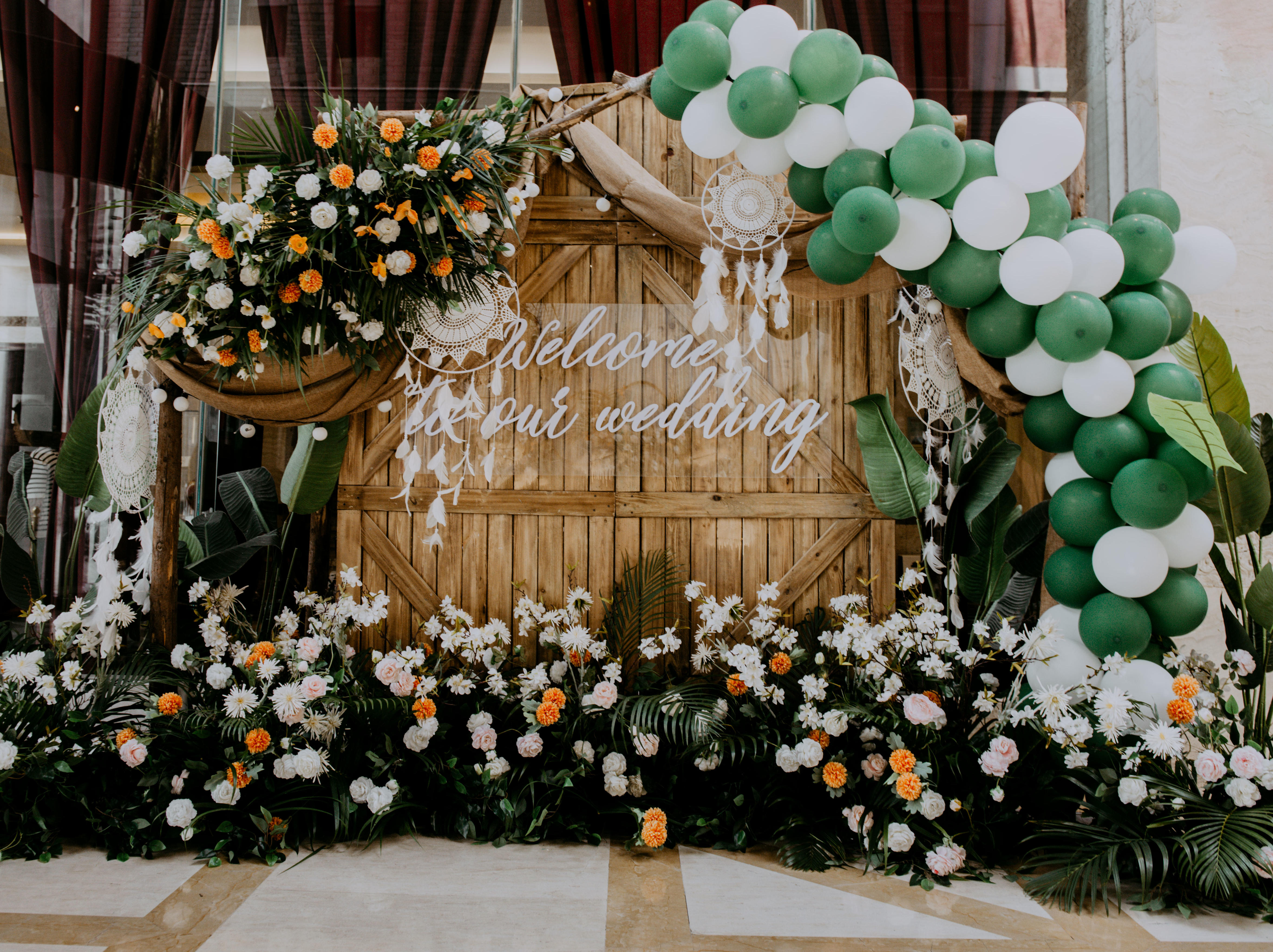 好日子婚礼定制-橙绿色森系简洁婚礼