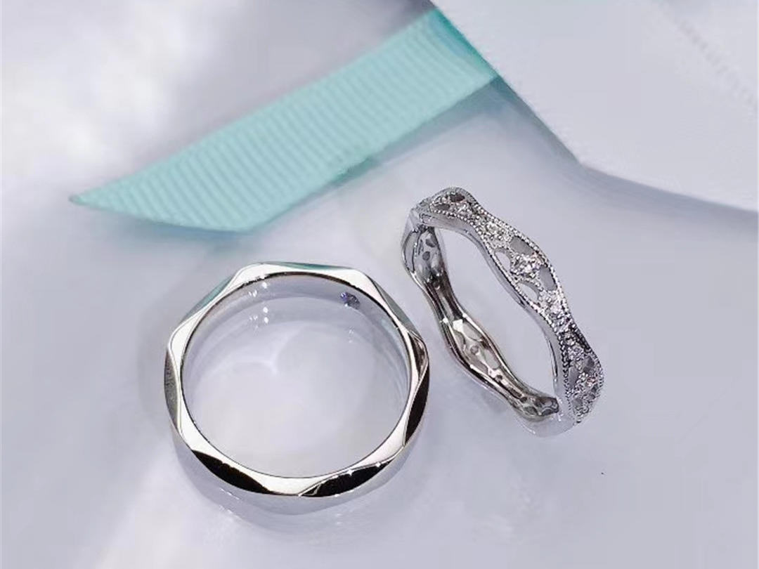 南昌关于爱-复古露珠18K金钻石对戒