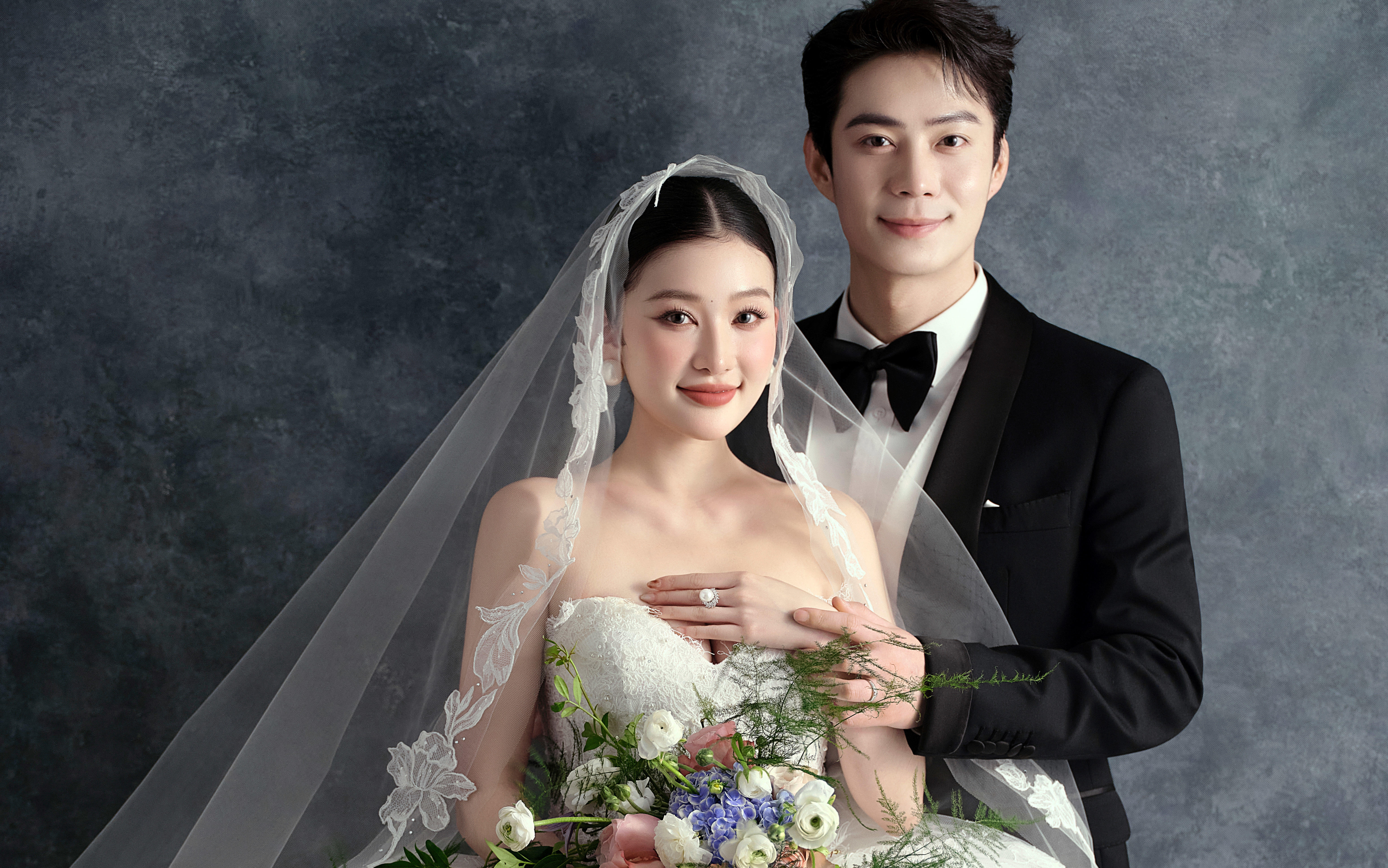 高級(jí)灰主紗，拍到了夢(mèng)想中的韓系氛圍婚紗照