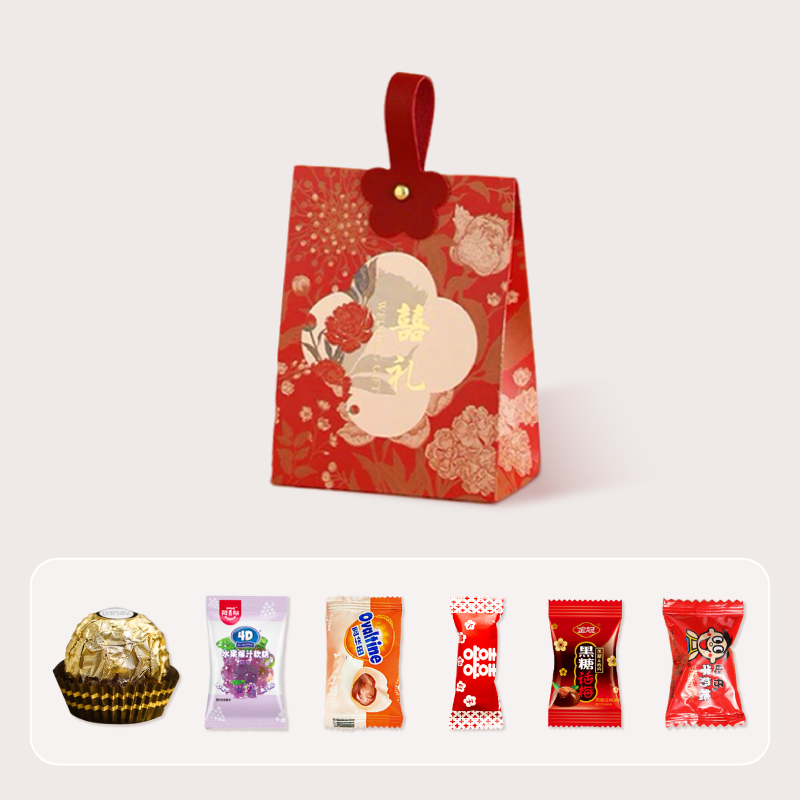 红色喜礼成品喜糖套餐