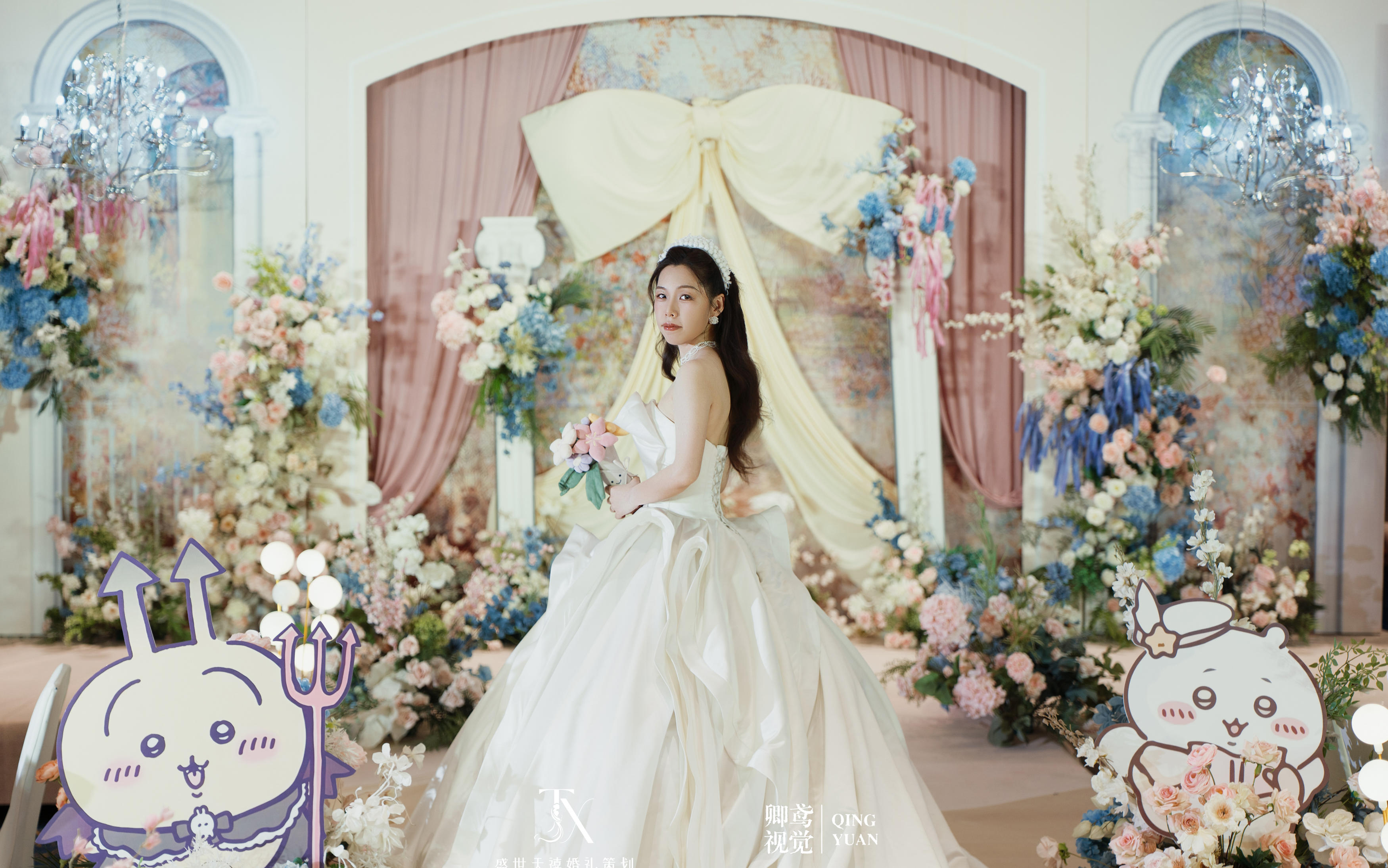可爱的马卡龙色系婚礼