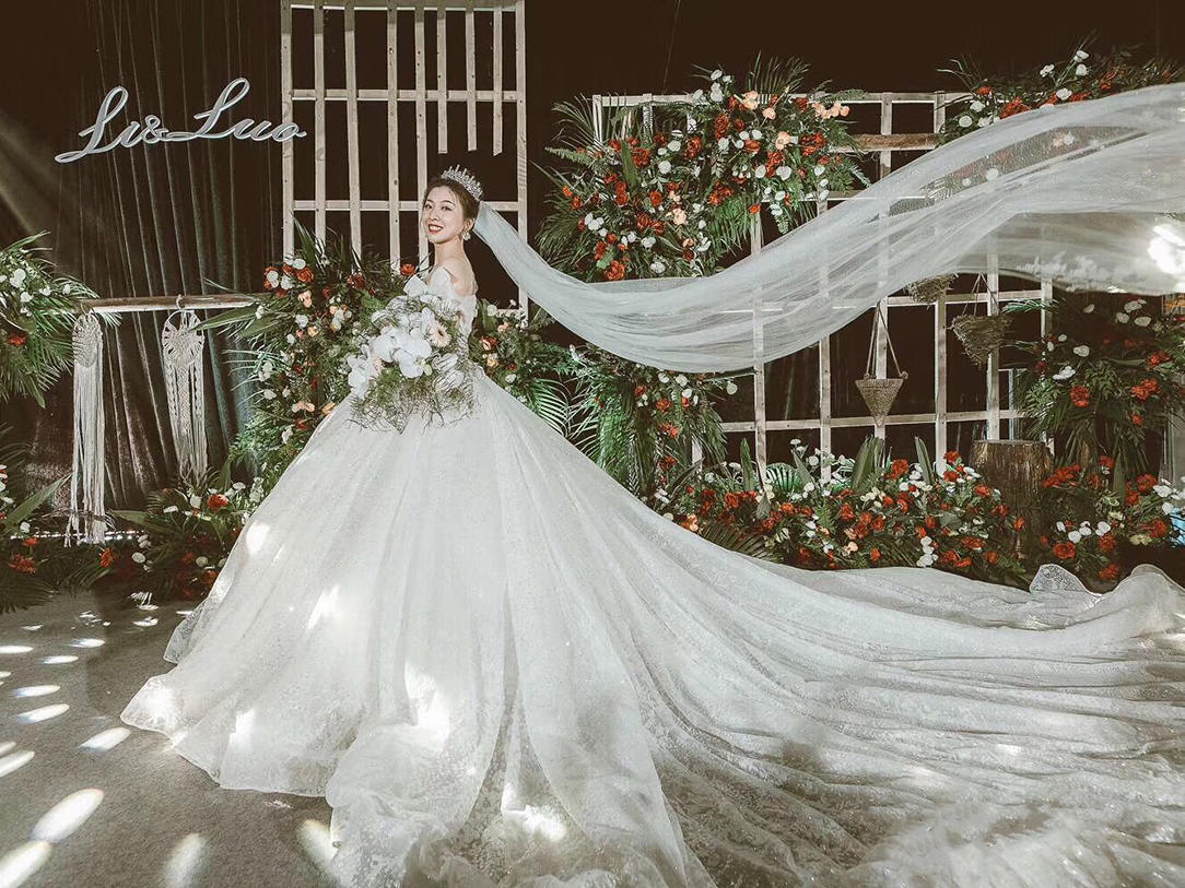 【SEDONA圣多娜】高定奢华拖尾婚纱四件套