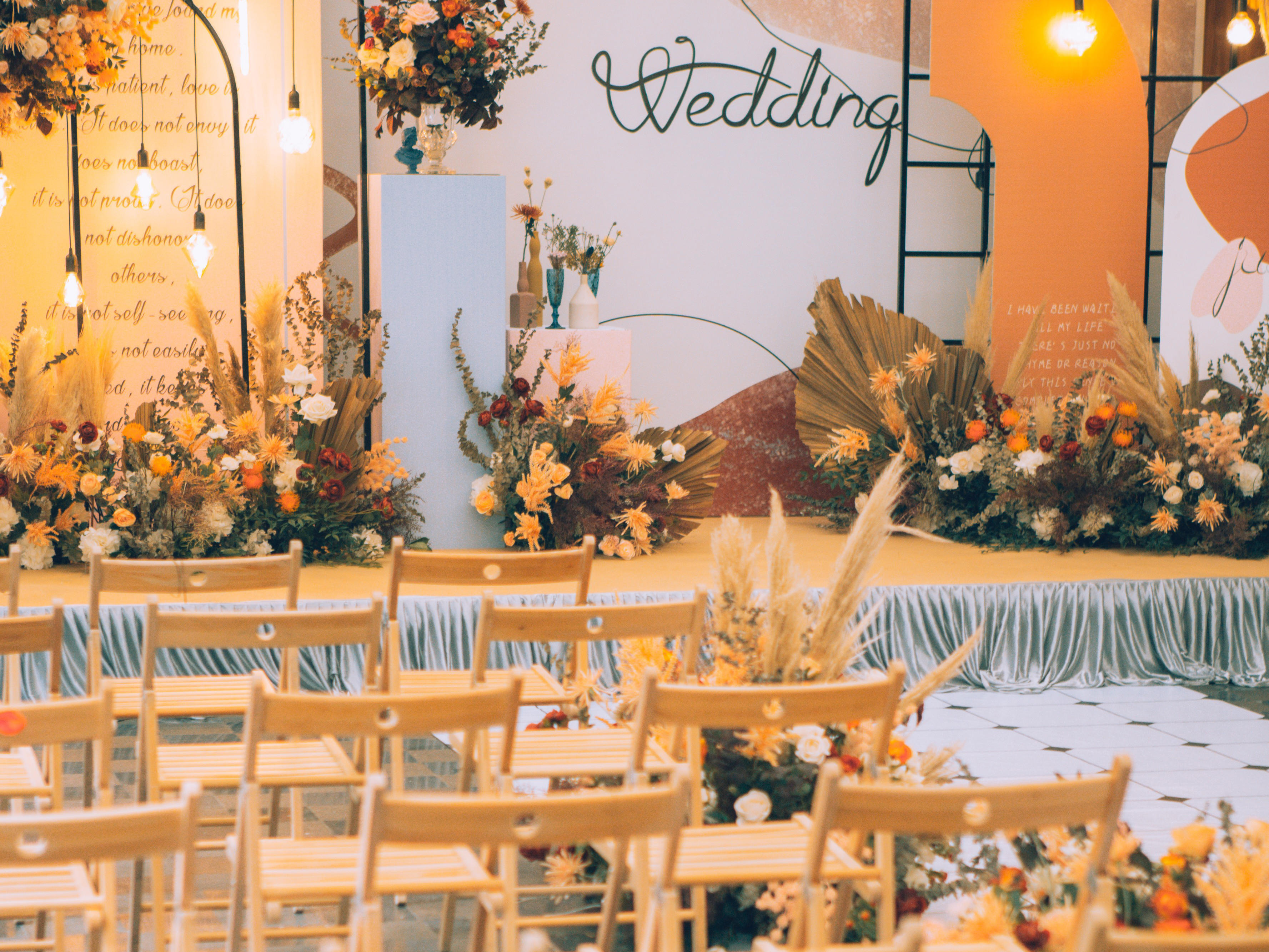 Lover_橙色主题室内小清新婚礼