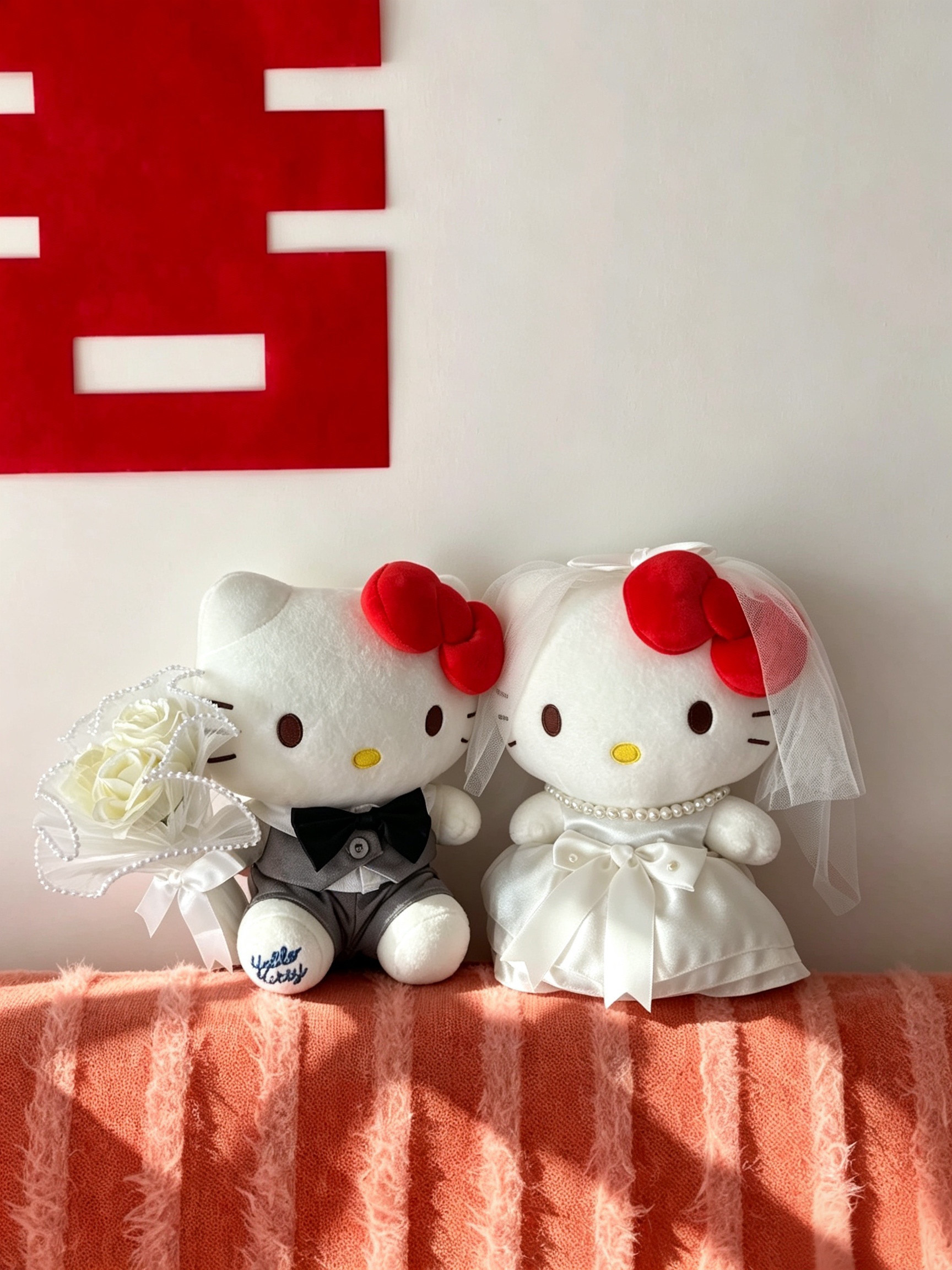 HelloKitty 结婚压床娃娃一对陪嫁抱枕公仔