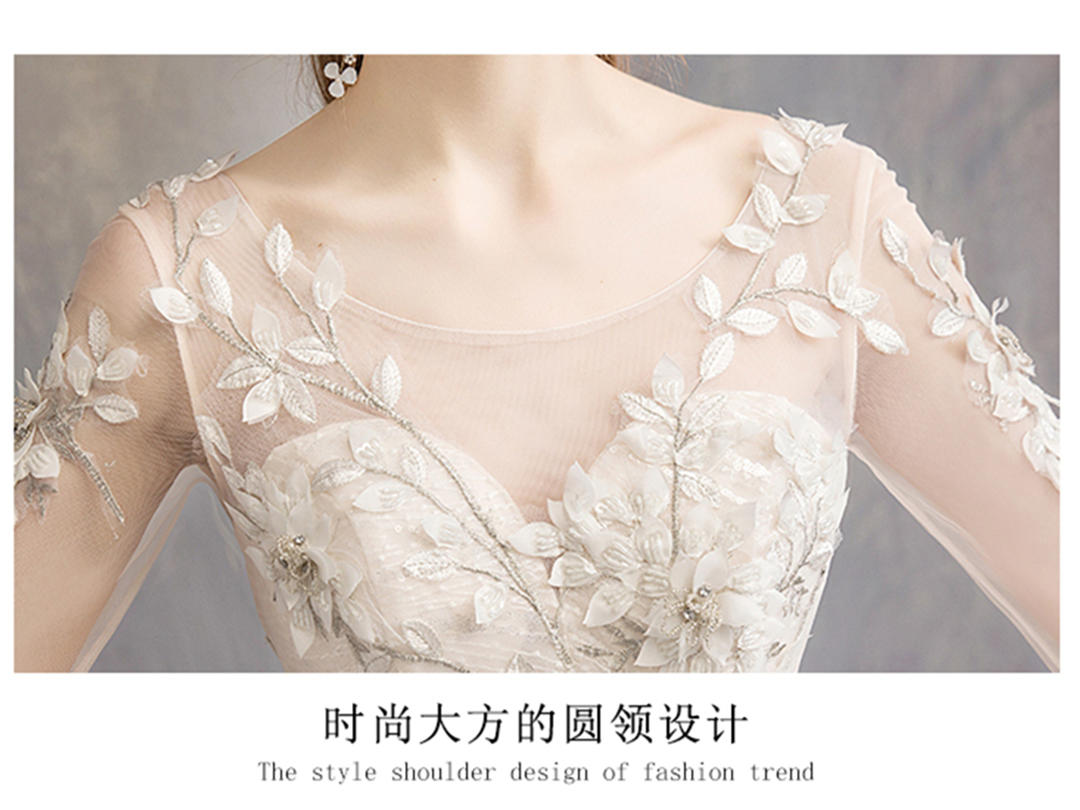 【明星同款】仙气拖尾主纱+简约苏绣秀禾服+伴娘裙
