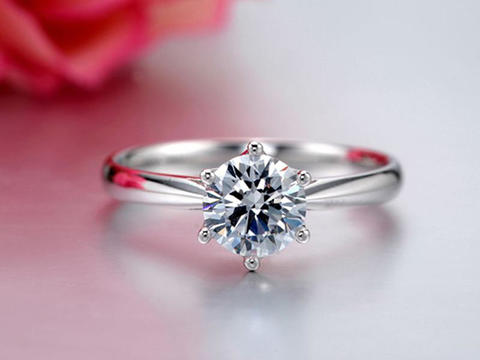 30分美国GIA认证经典六爪求婚戒指