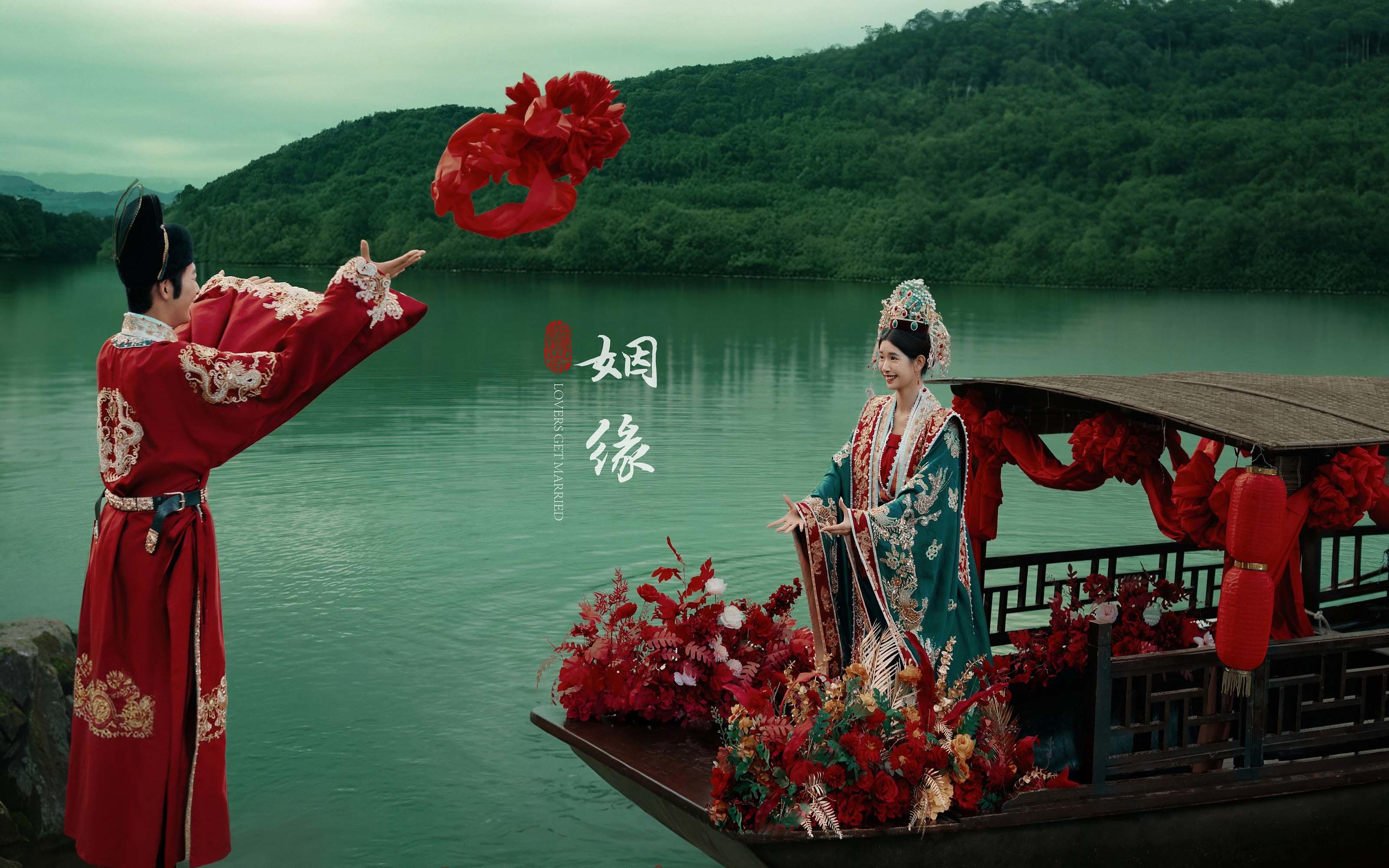 水上漢服婚禮的儀式感真的太震撼了  直擊心靈
