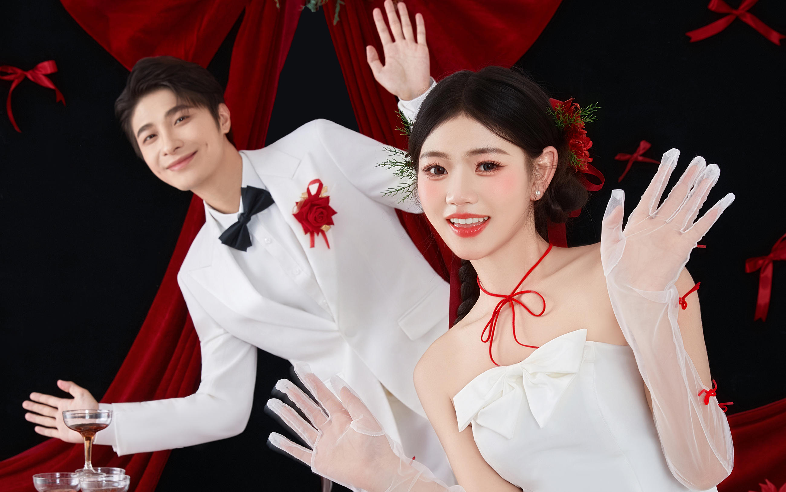 甜蜜又幸福的喜嫁风婚纱照从我到我们