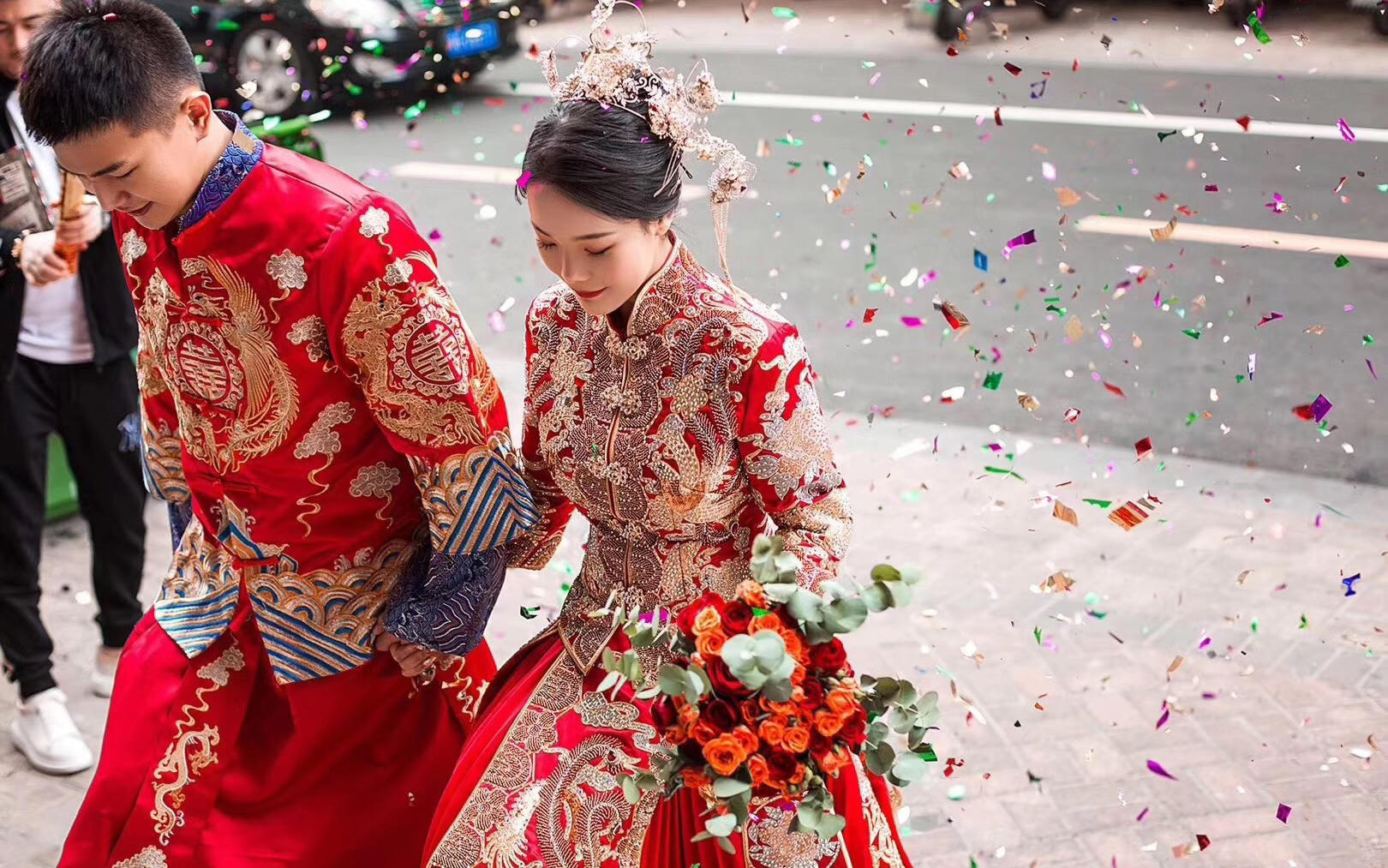 【店长力荐套系】中式婚纱礼服4件套租赁+全程跟妆