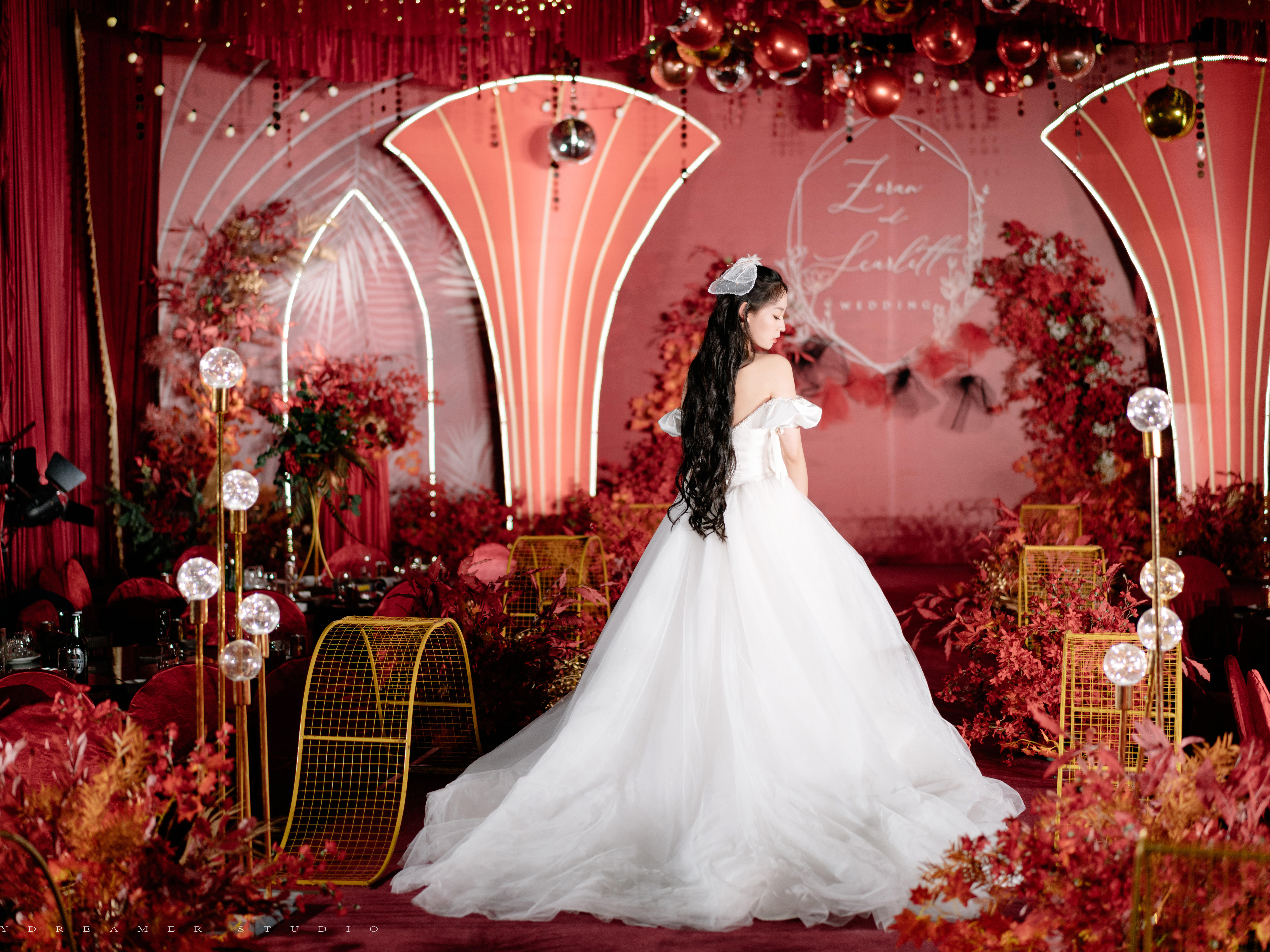 高级配色红金系列简约风婚礼