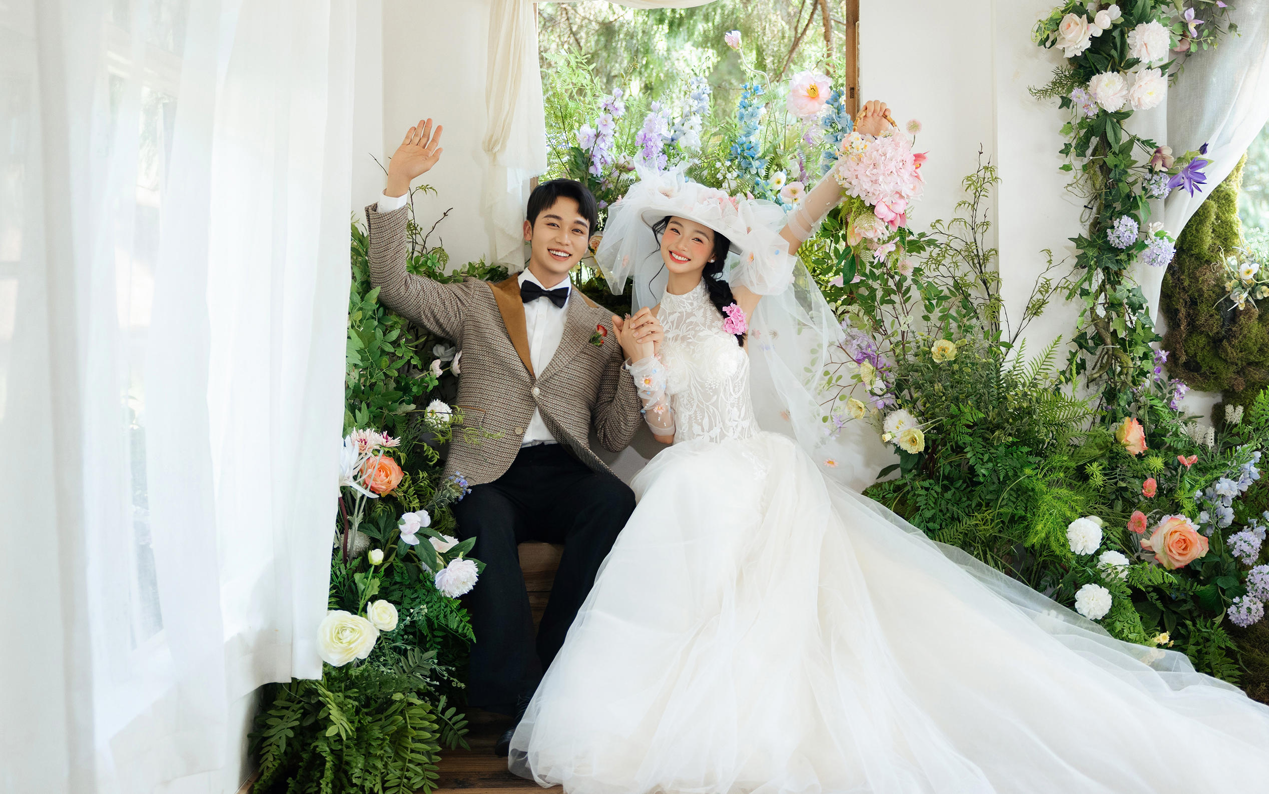 温婉优雅~法式少女婚纱照