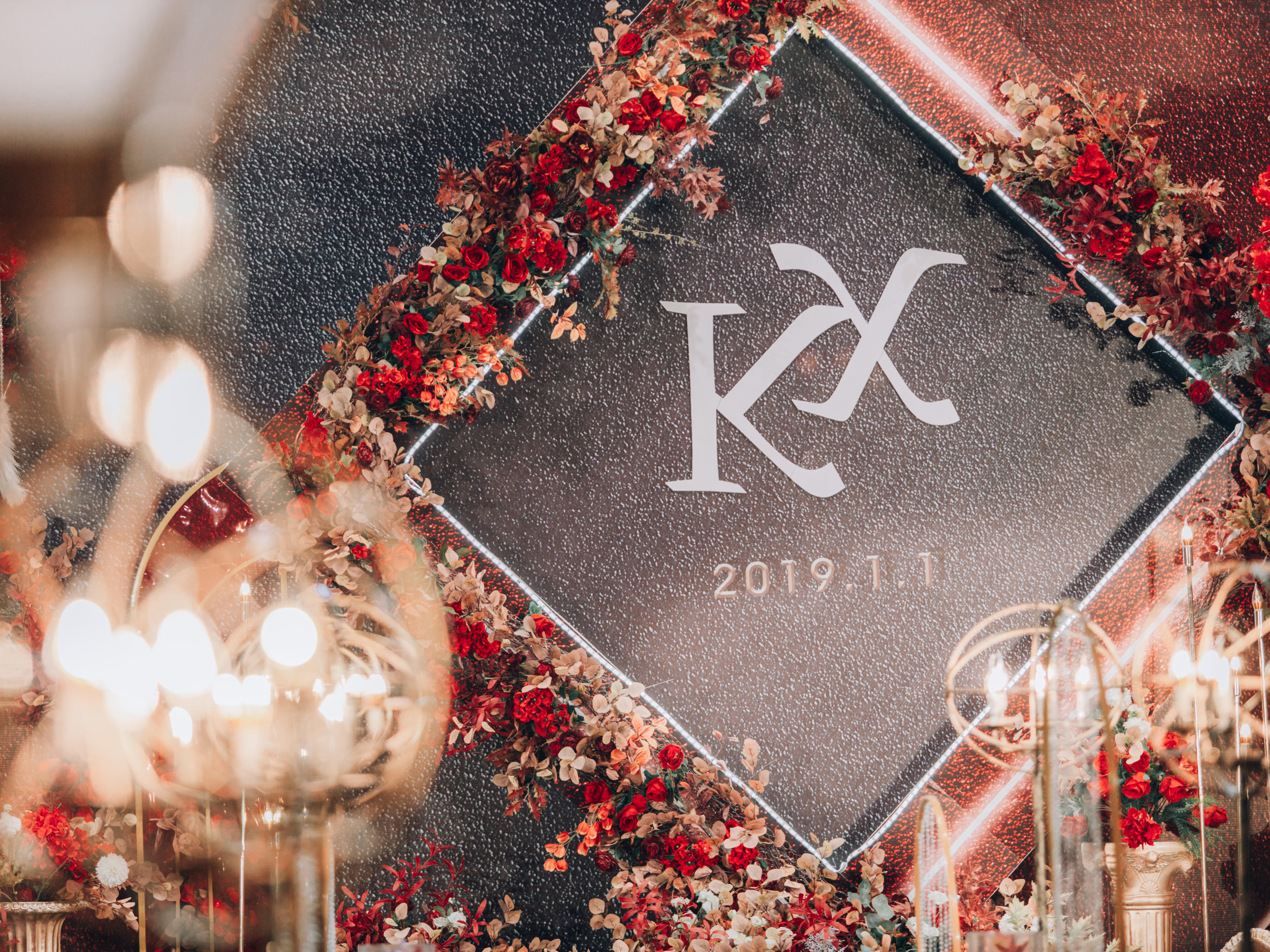 梦娜婚礼—-（命中注定遇见你）红金色系