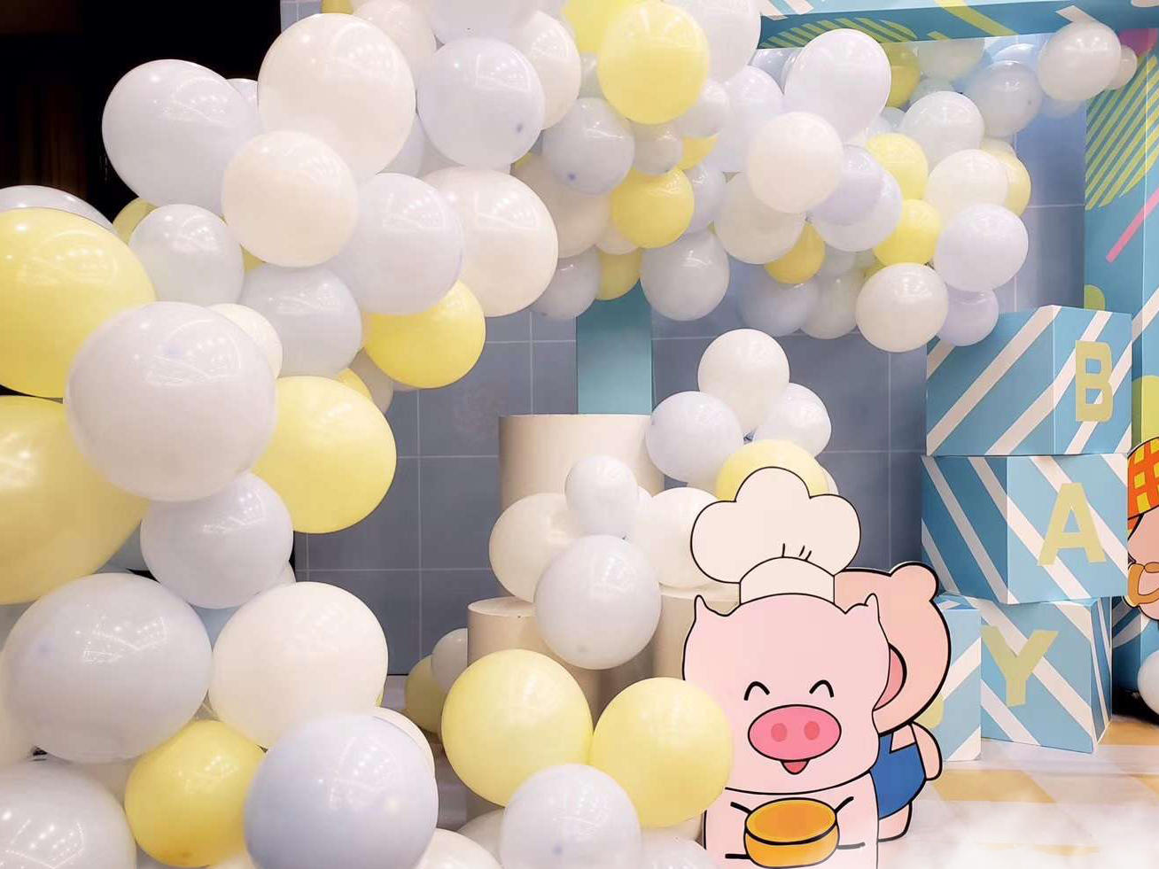 卡通可爱宝宝百日宴生日宴【济南初心婚礼定制】