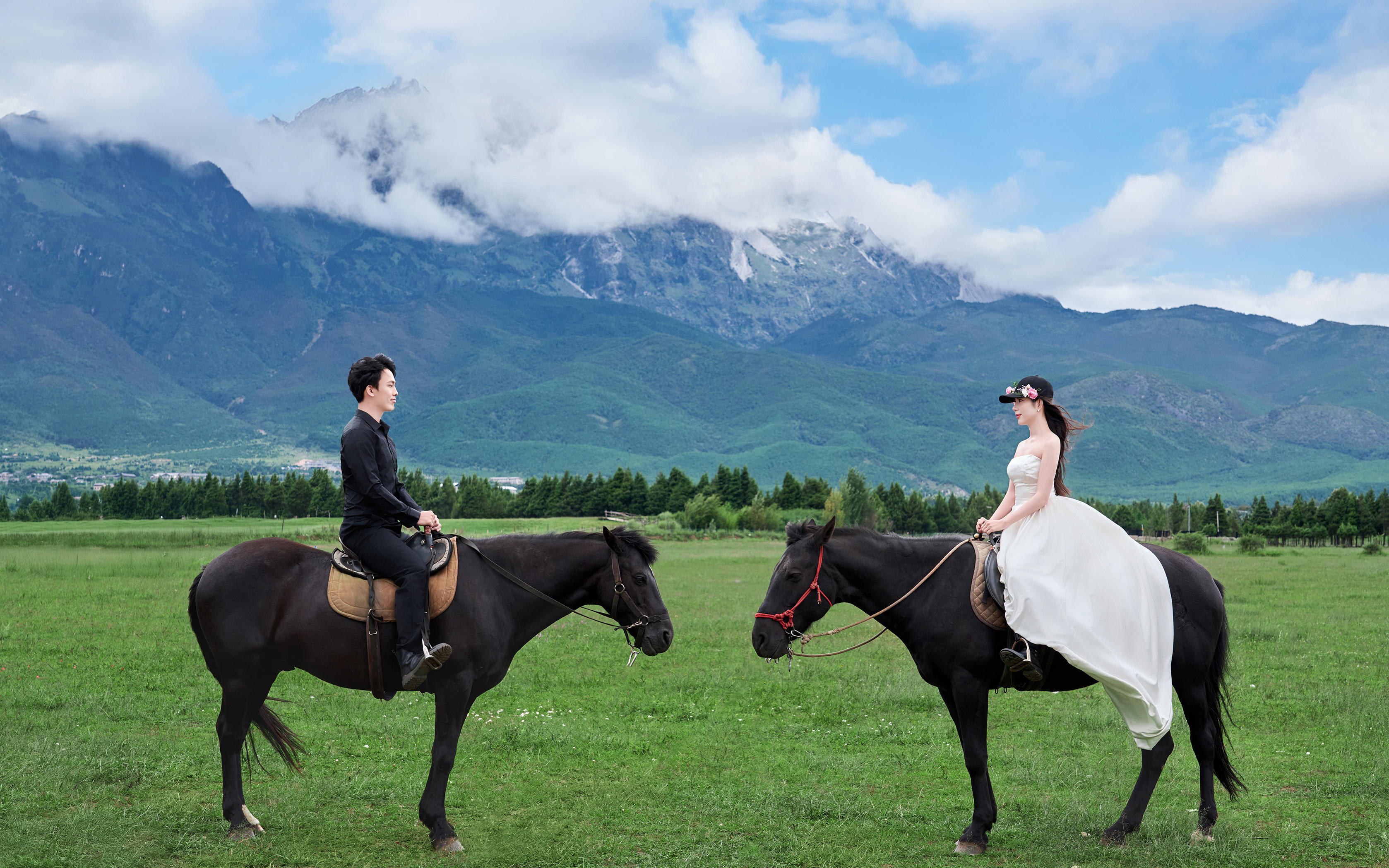  小馬駒說婚紗比云朵好吃