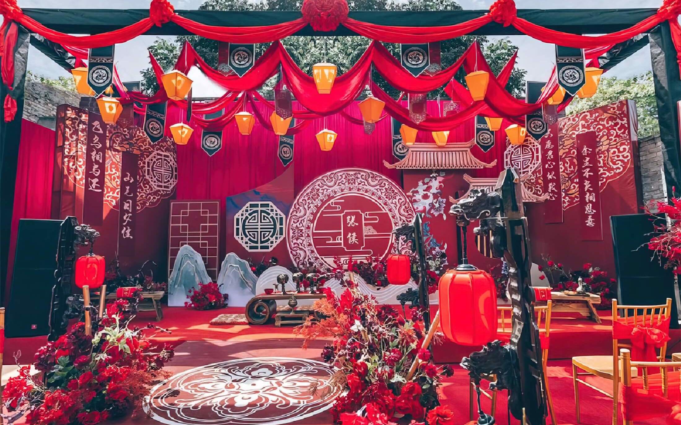 【紅妝】紅色系中式農(nóng)村戶外婚禮