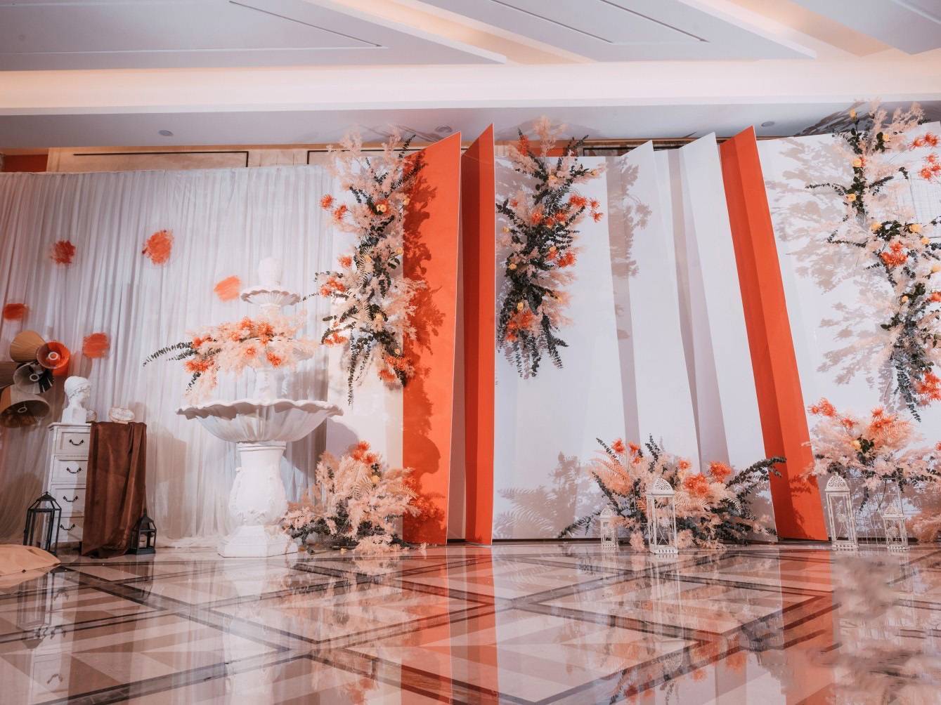   橘色系个性复古风婚礼