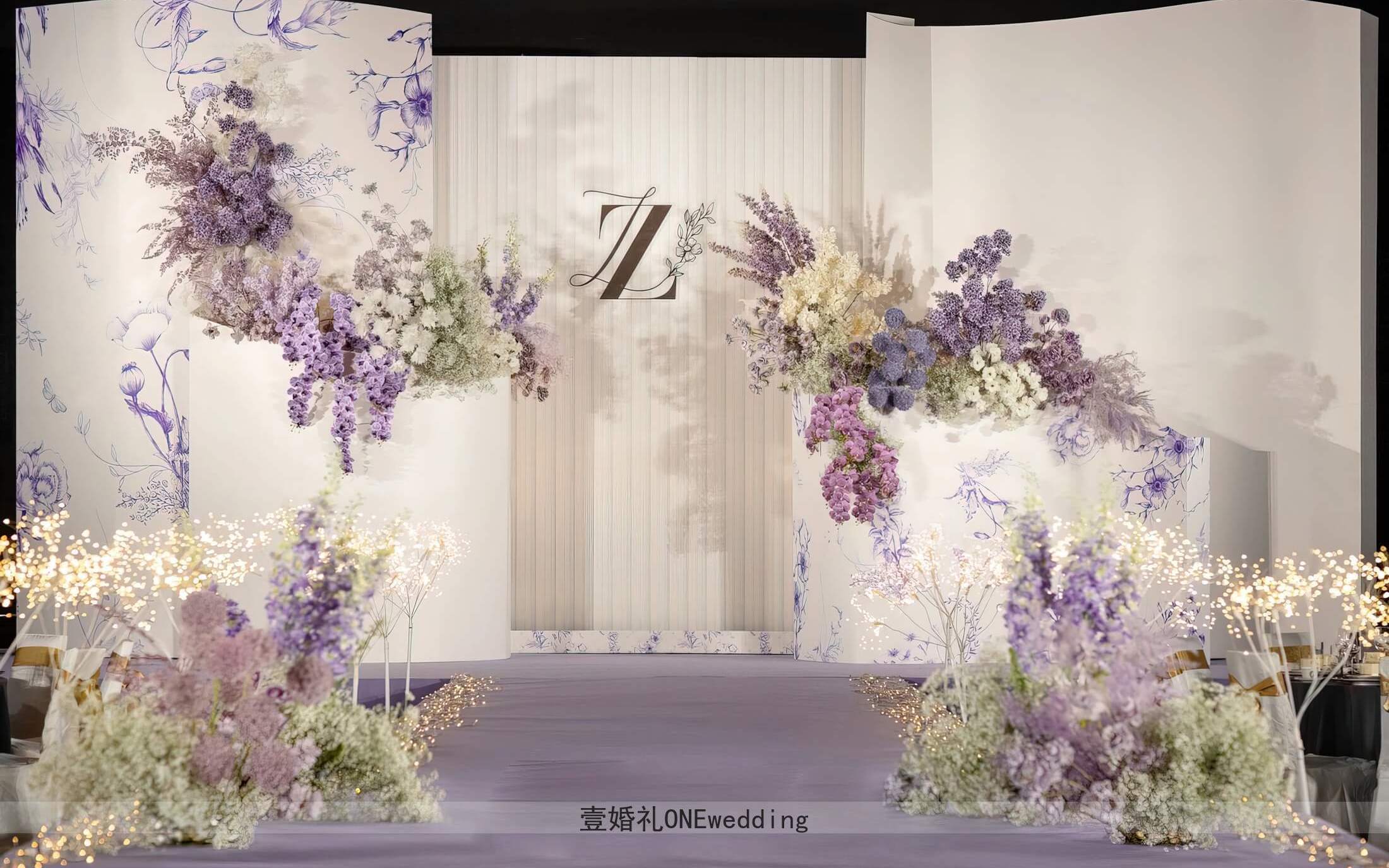 白紫浪漫小香風(fēng)婚禮，優(yōu)雅氛圍拉滿