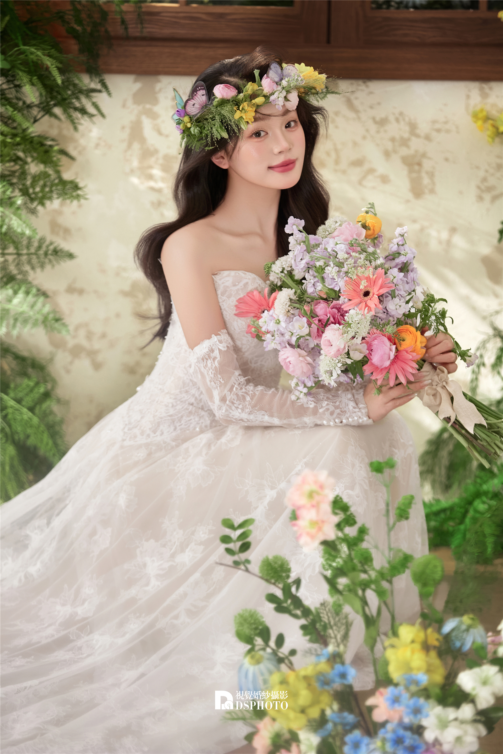 婚纱照这样拍｜甜妹专属花房氛围感拿捏死了👑