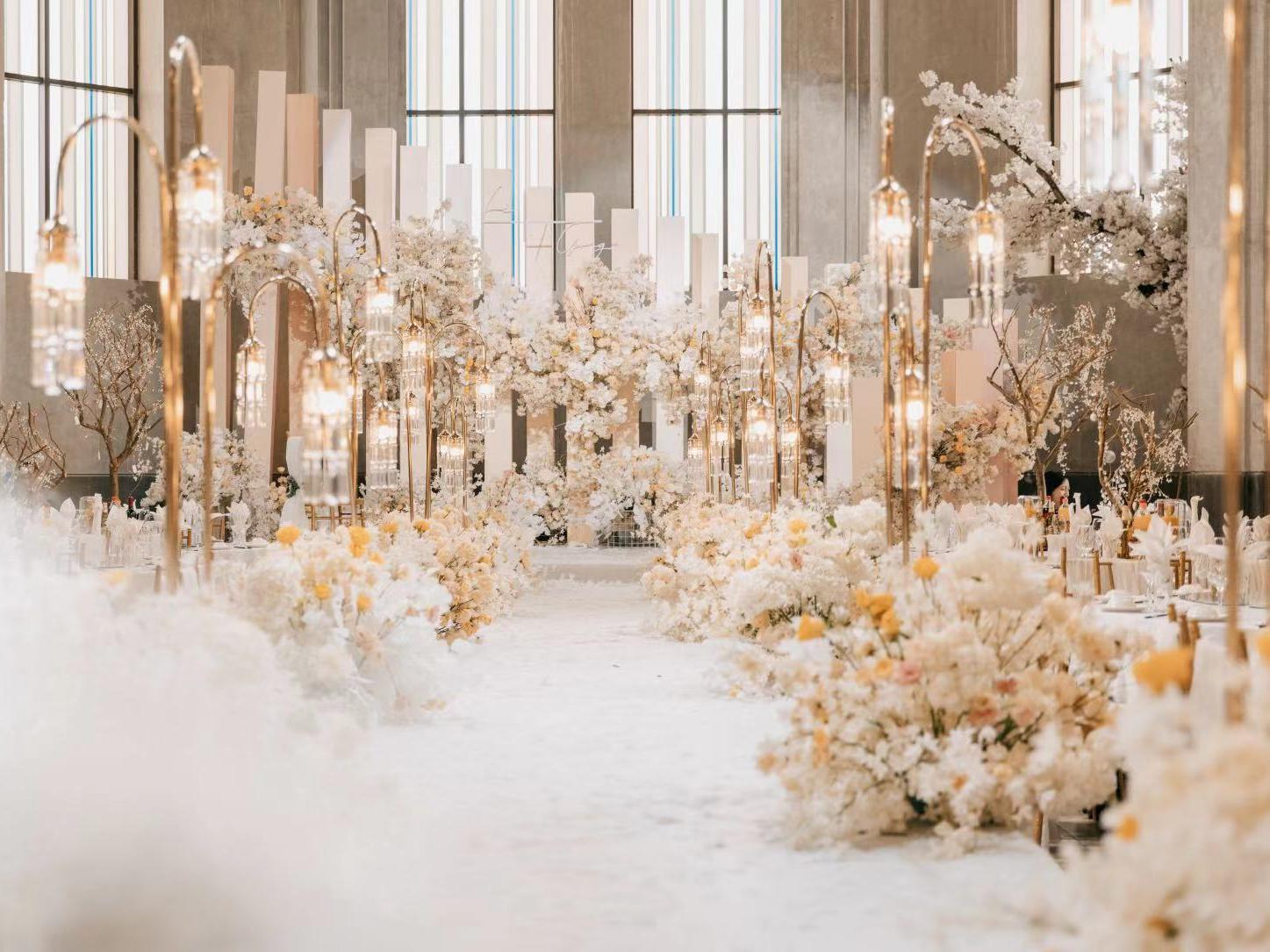 昆明1903法式教堂香槟色几何简约高级唯美婚礼