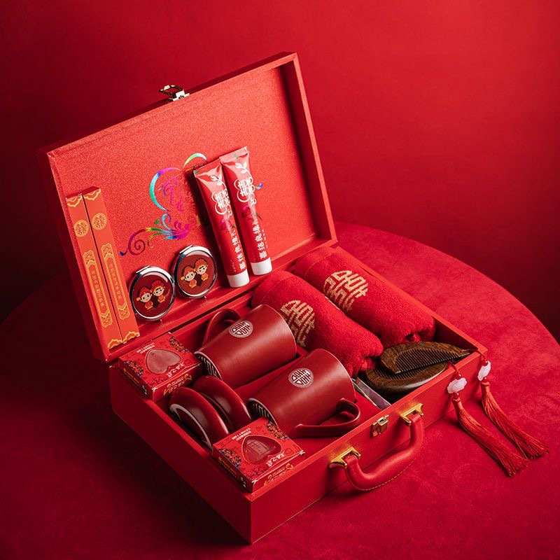 嫁妆套装宫廷红 结婚用品陪嫁套装婚礼嫁妆新娘陪嫁