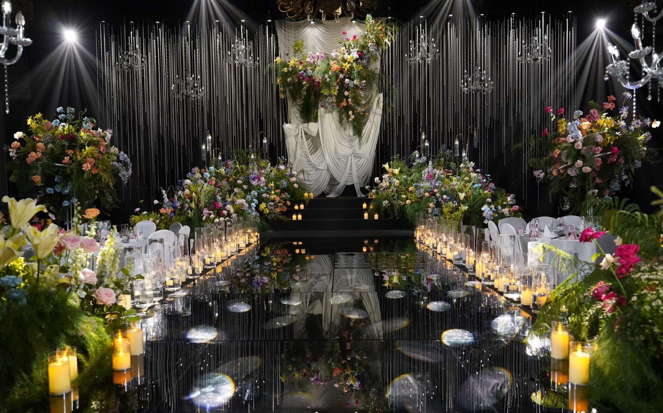 白綠珠簾輕奢婚禮