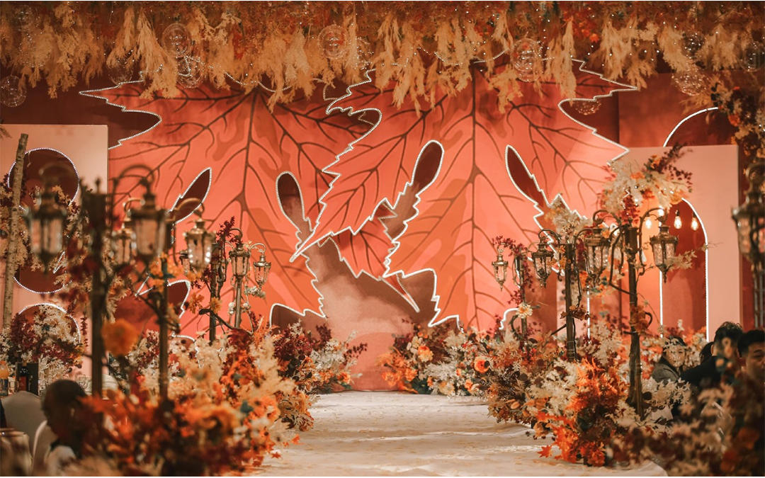 【玖忆婚礼】秋季枫叶吊顶