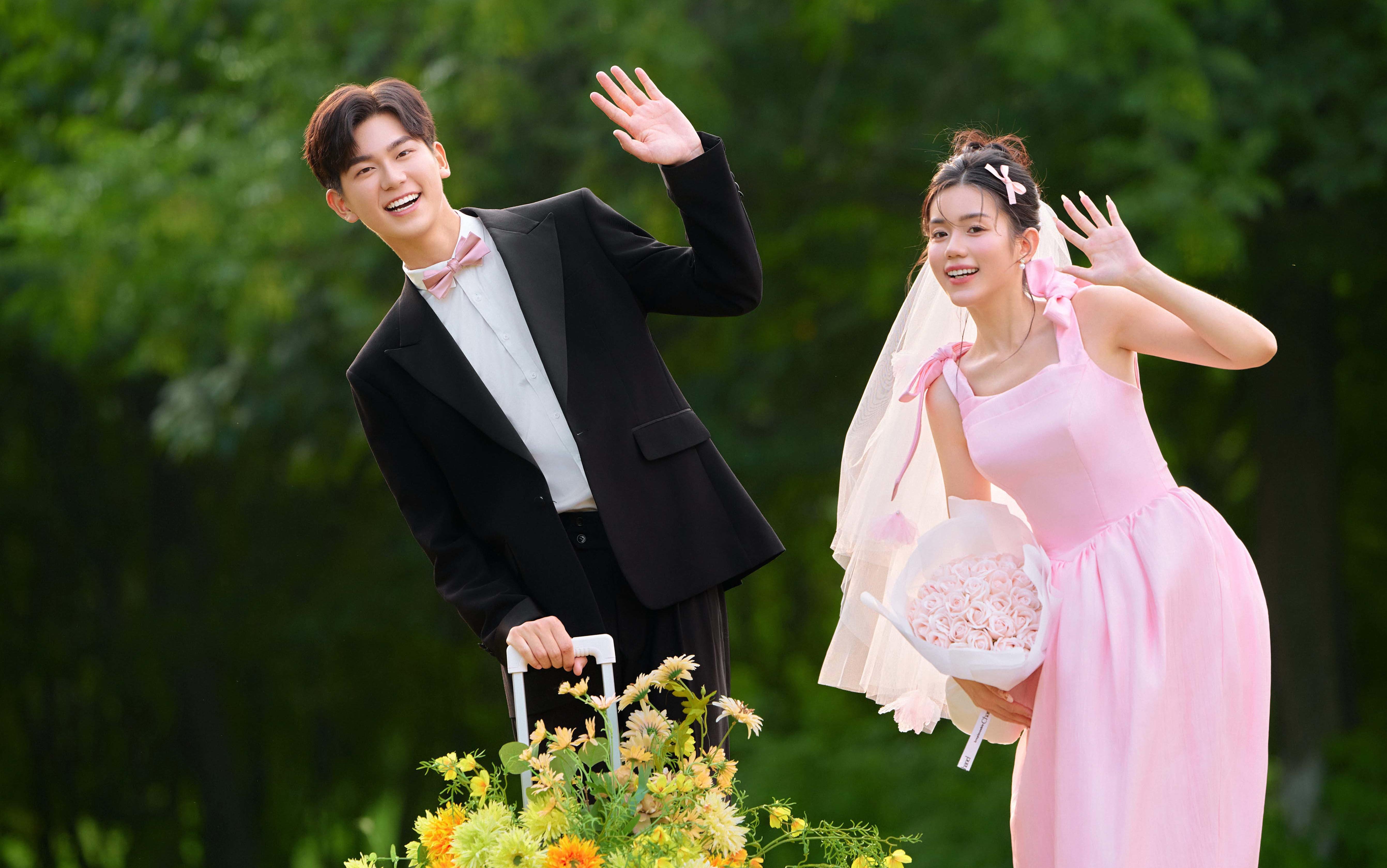 甜晕‼️美到犯规的韩系女主森系婚纱照