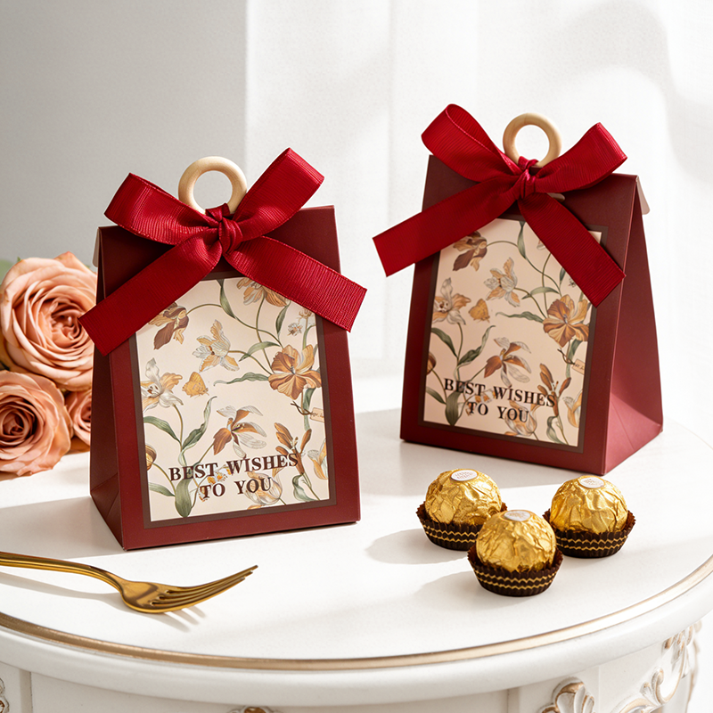 包好发货 成品喜糖套餐简约花卉 喜糖+喜糖盒【成品喜糖不支持退换】