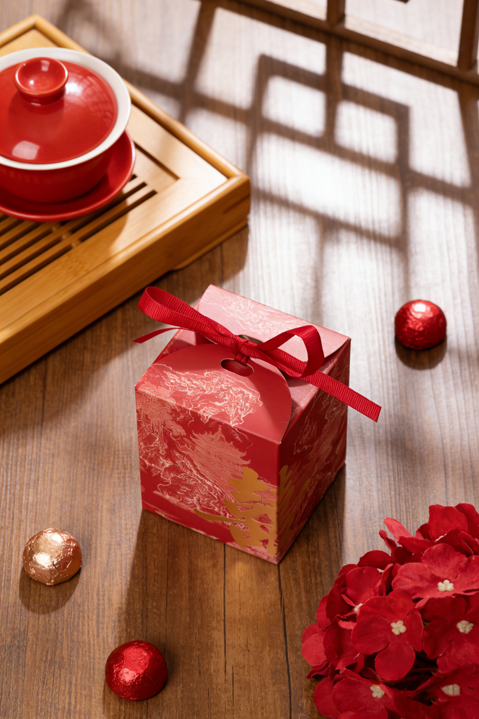 包好发货 喜糖成品红色喜字 喜糖+喜糖盒【成品喜糖不支持退换】