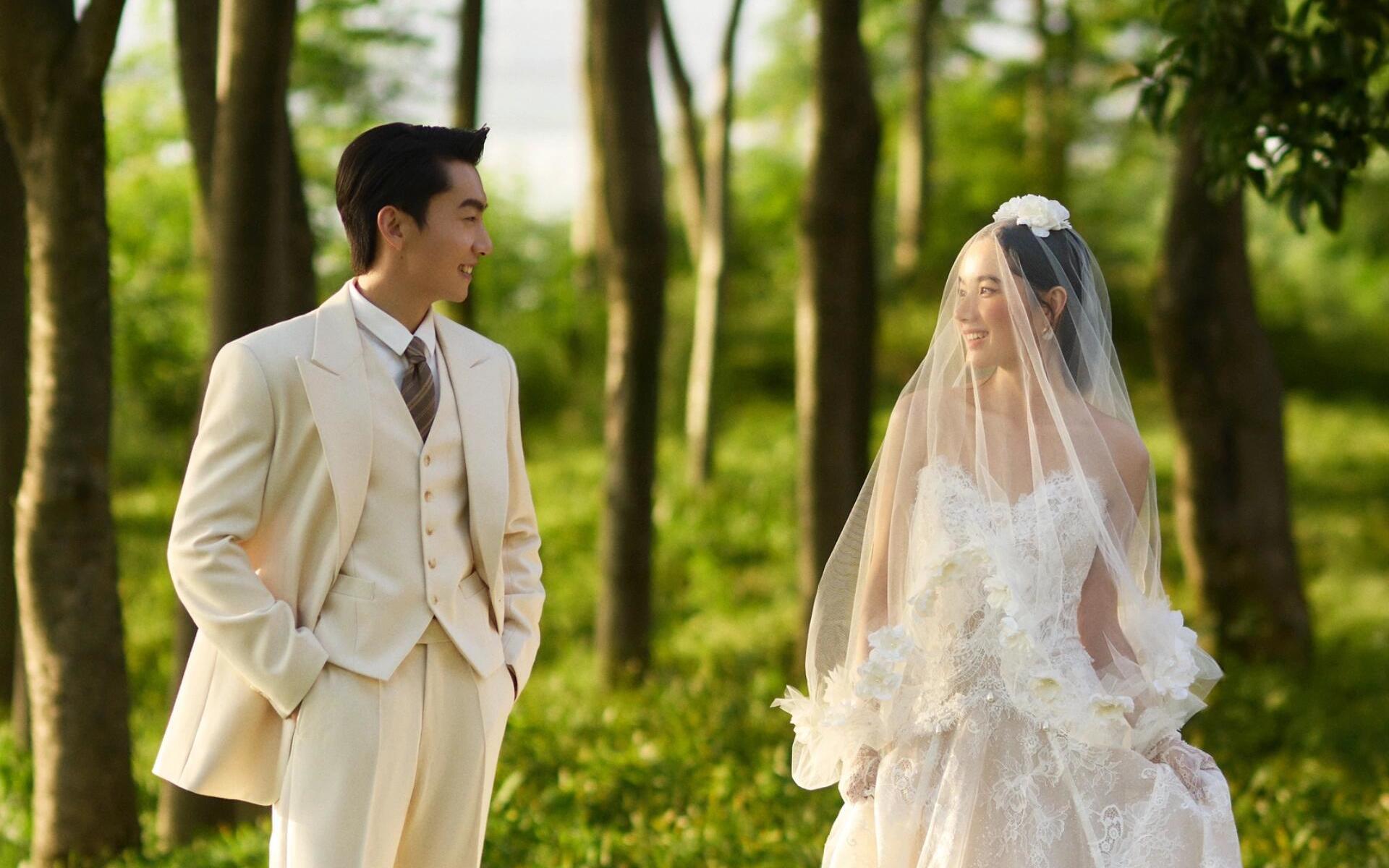 ??少女感滿滿的森系婚紗照，??太仙太治愈啦