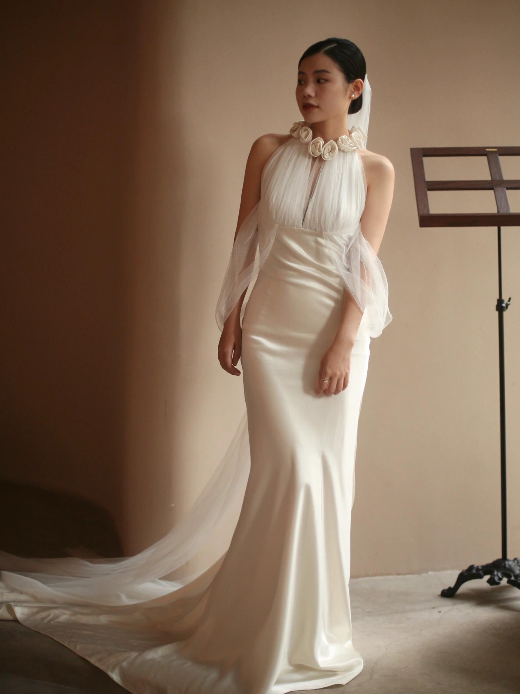 【YU·与你婚纱】缎面气质主纱