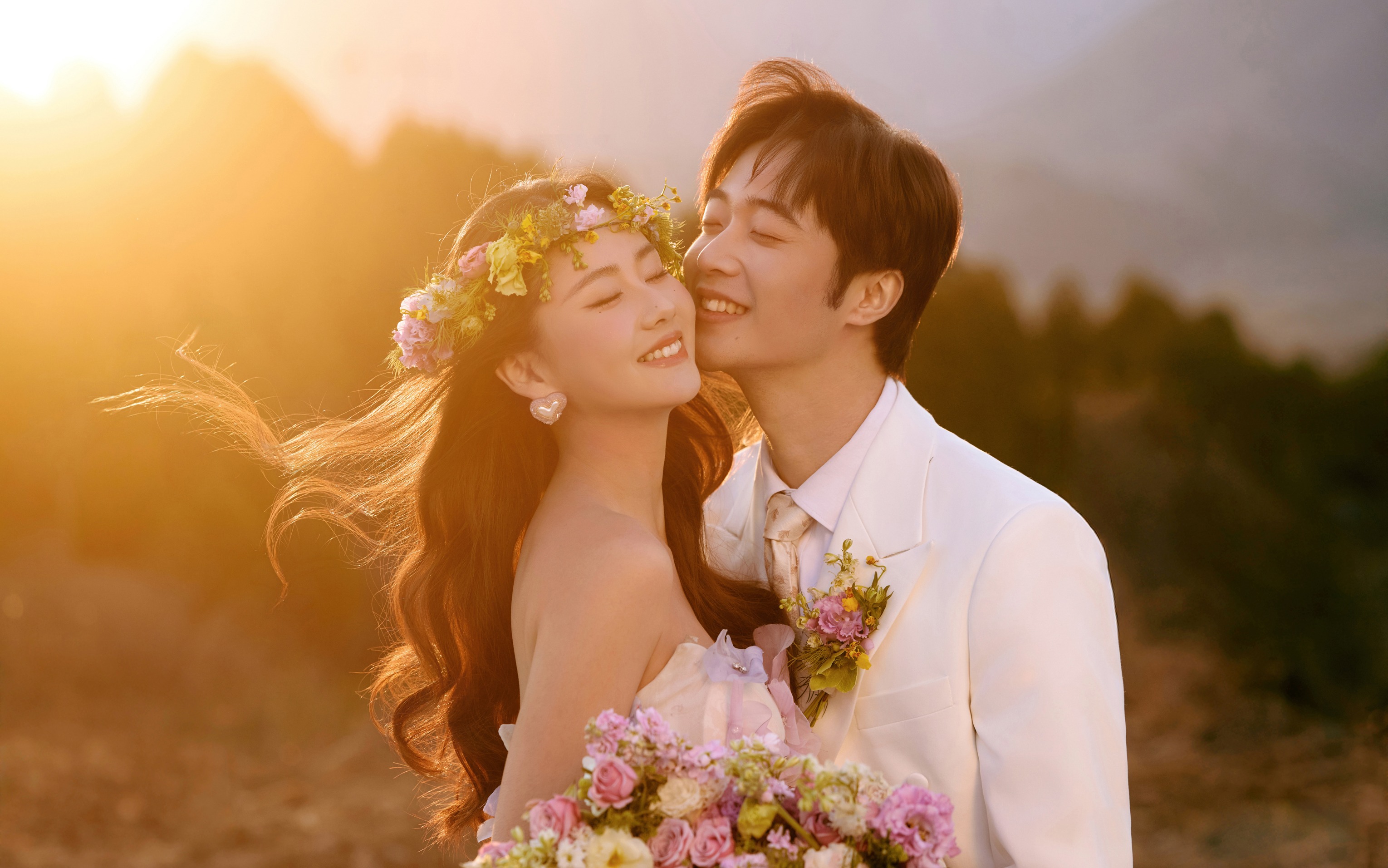 山野森系花海童话婚纱照