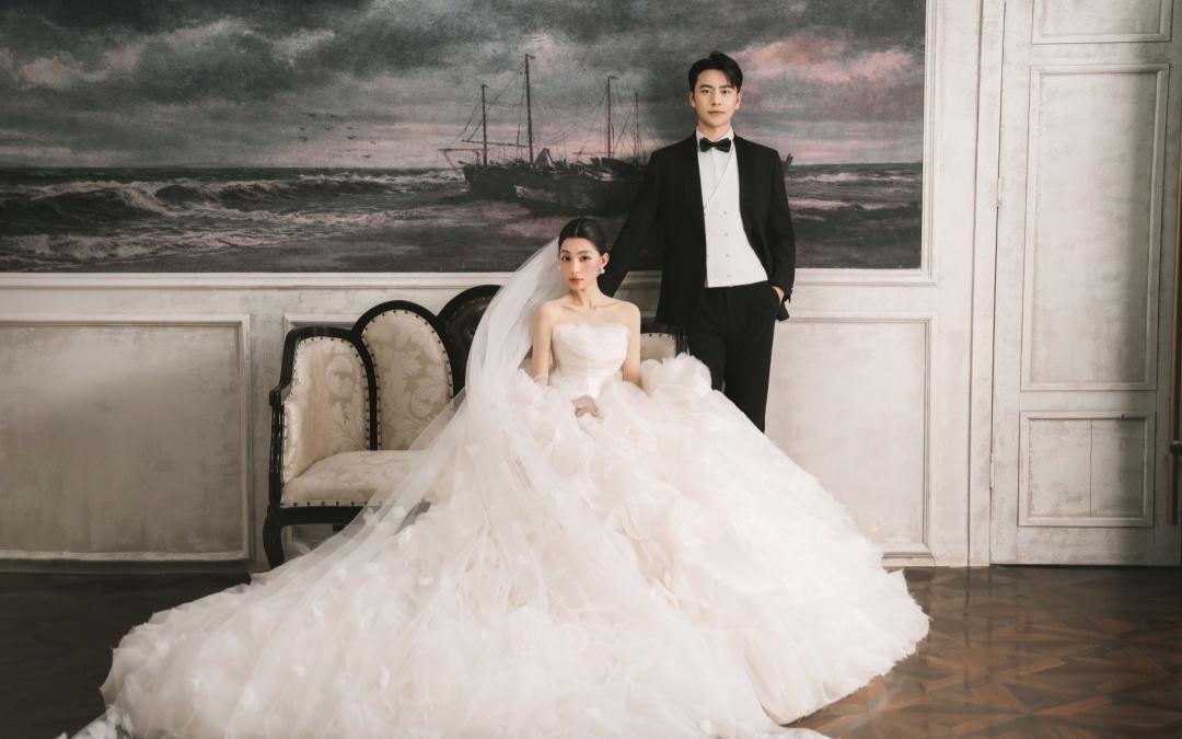 疯狂尖叫，真的巨好看❗️大拖尾主纱婚纱照