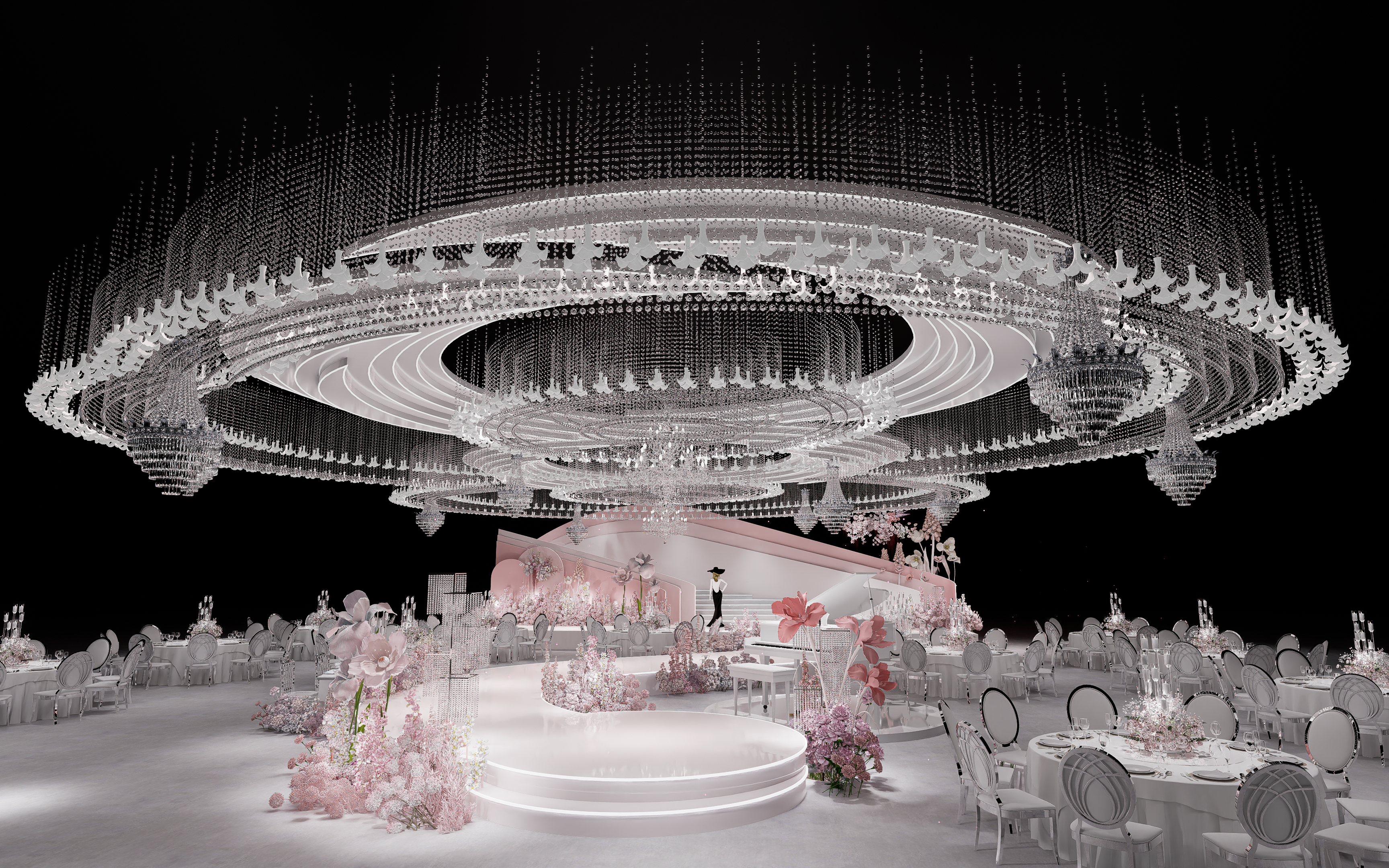 【造梦者】 粉色水晶高级感婚礼宴堂