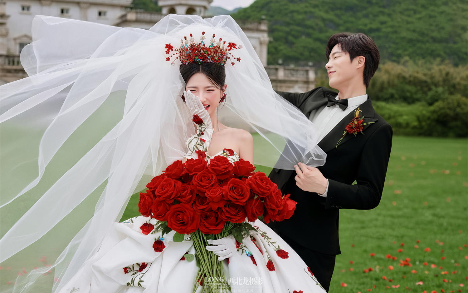 圆了我的公主梦💒欧式城堡公主风婚纱照！！