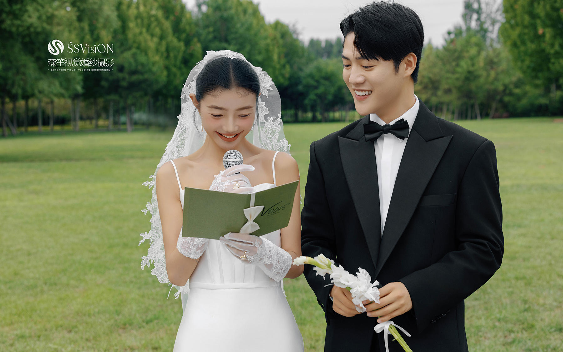 【森笙视觉】外景浪漫草坪森系婚纱照