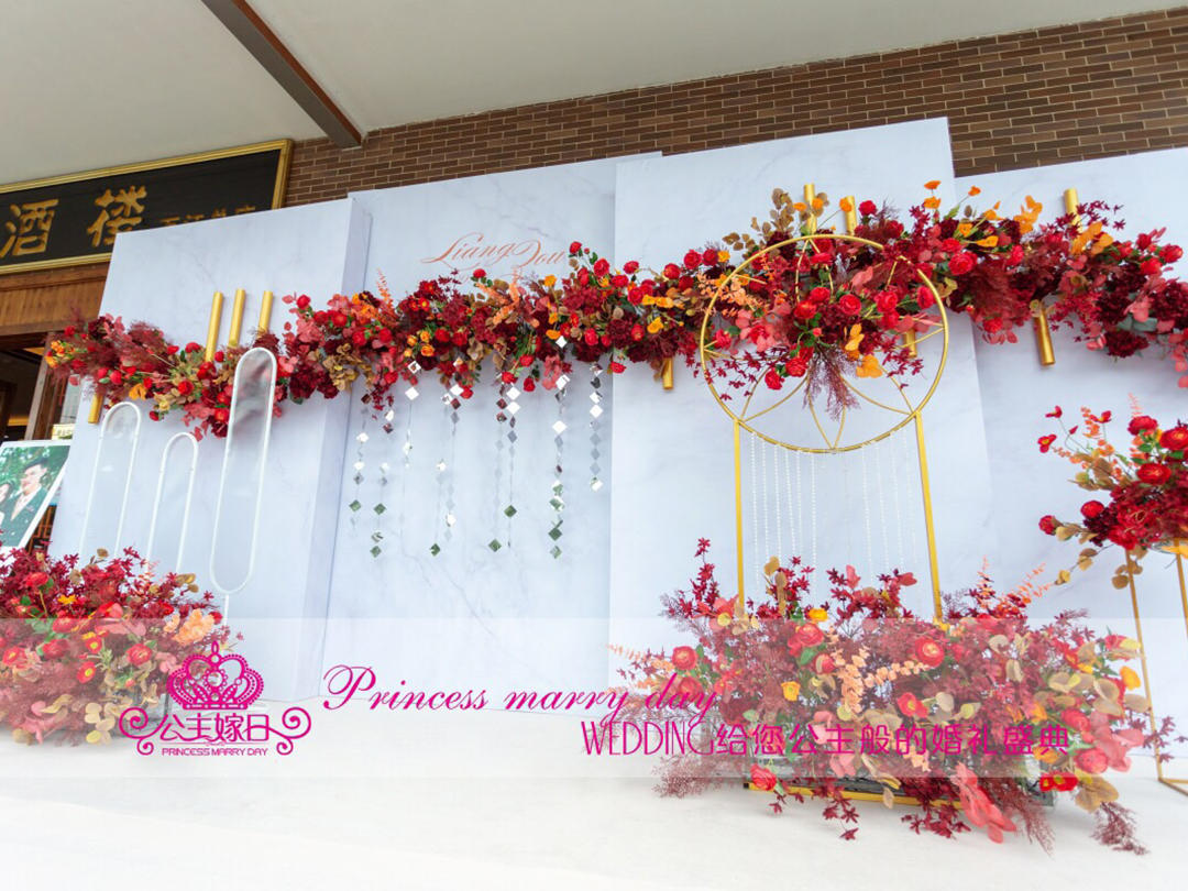 橙红流行婚礼色，简直不要太好看！ 